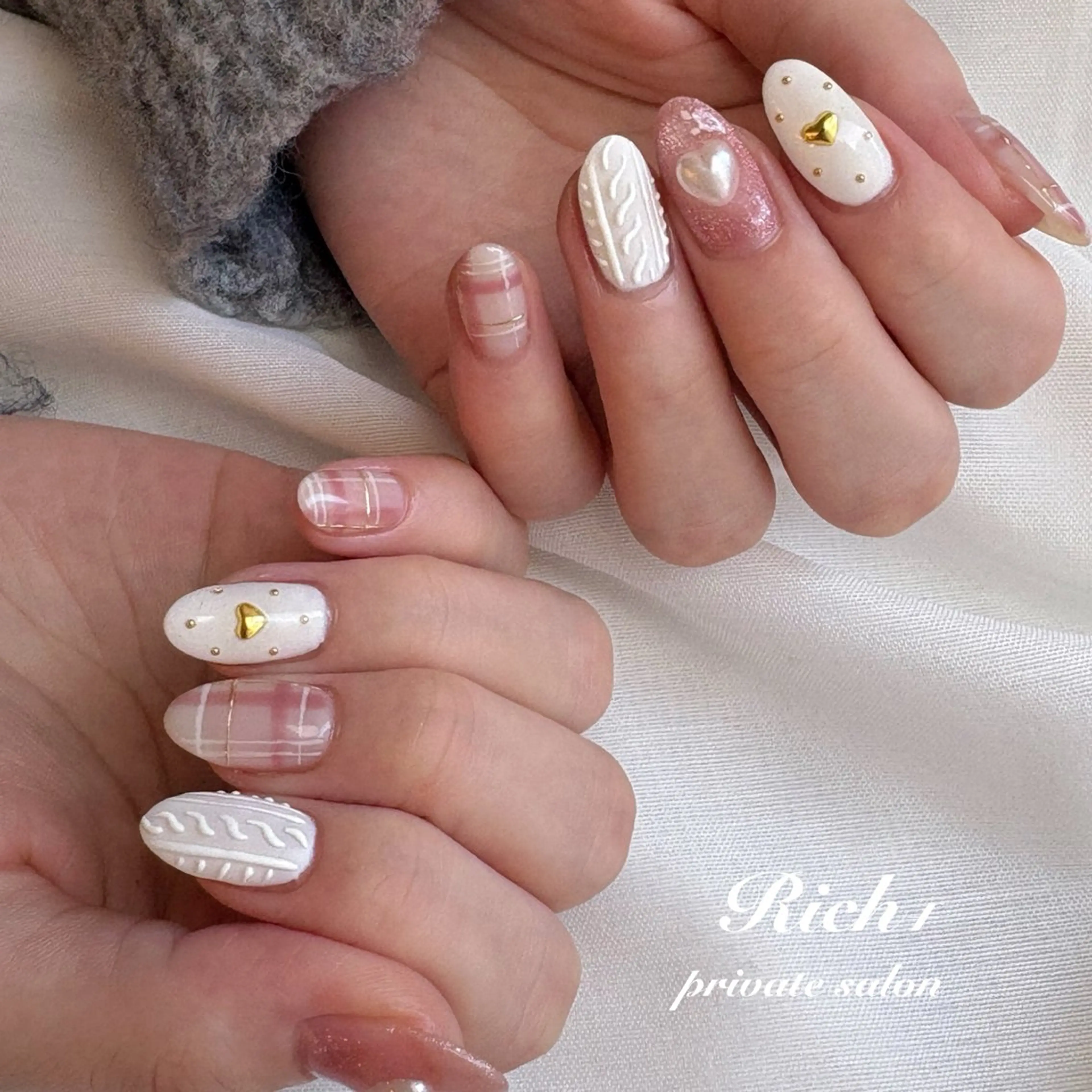 ネイル 持ち込み ハンドネイル Rich+nail Mayuのネイルデザイン