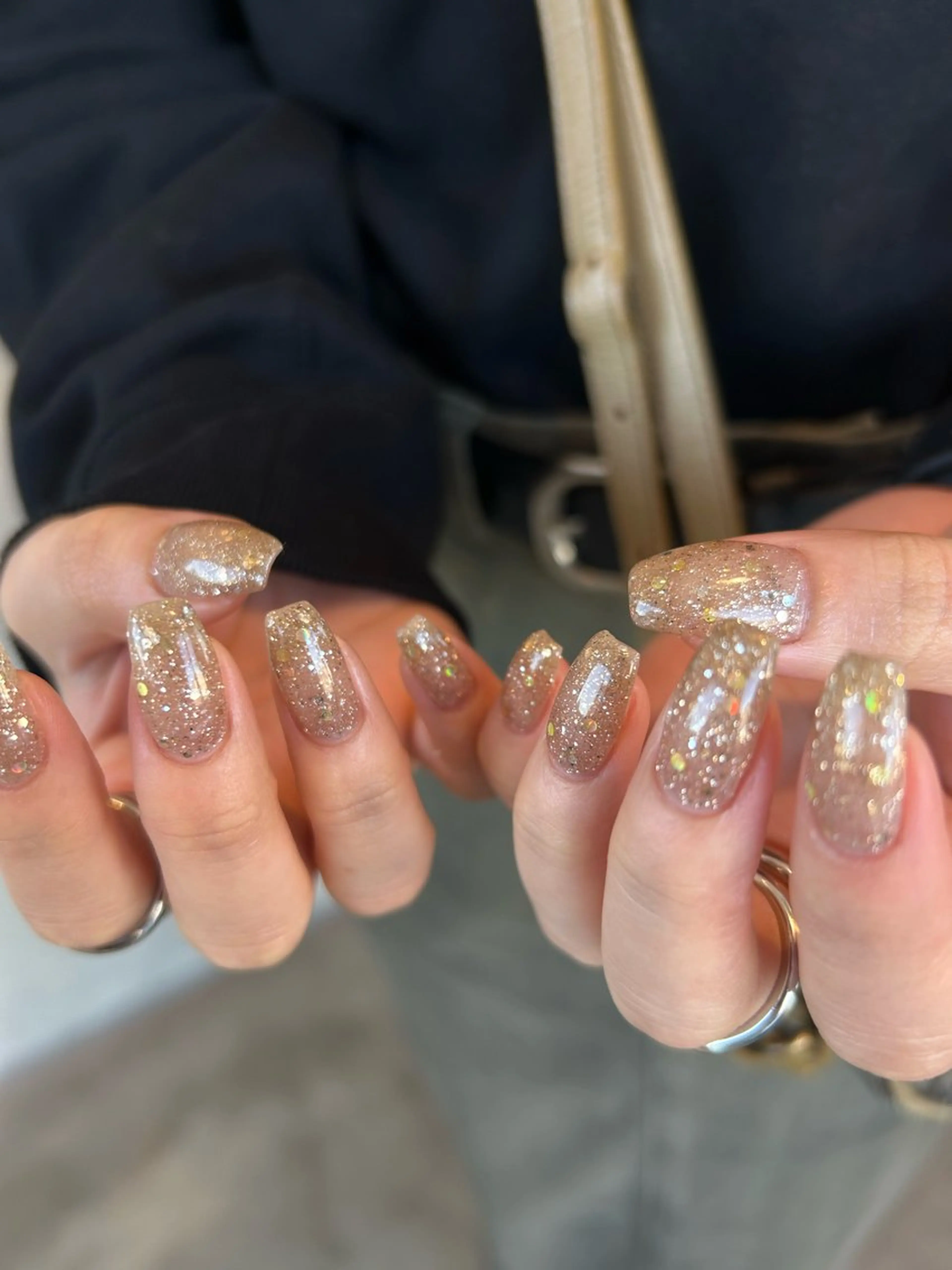ネイル フラッシュネイル キラキラネイル ラメ(グリッター) ハンドネイル tote. harunaのネイルデザイン