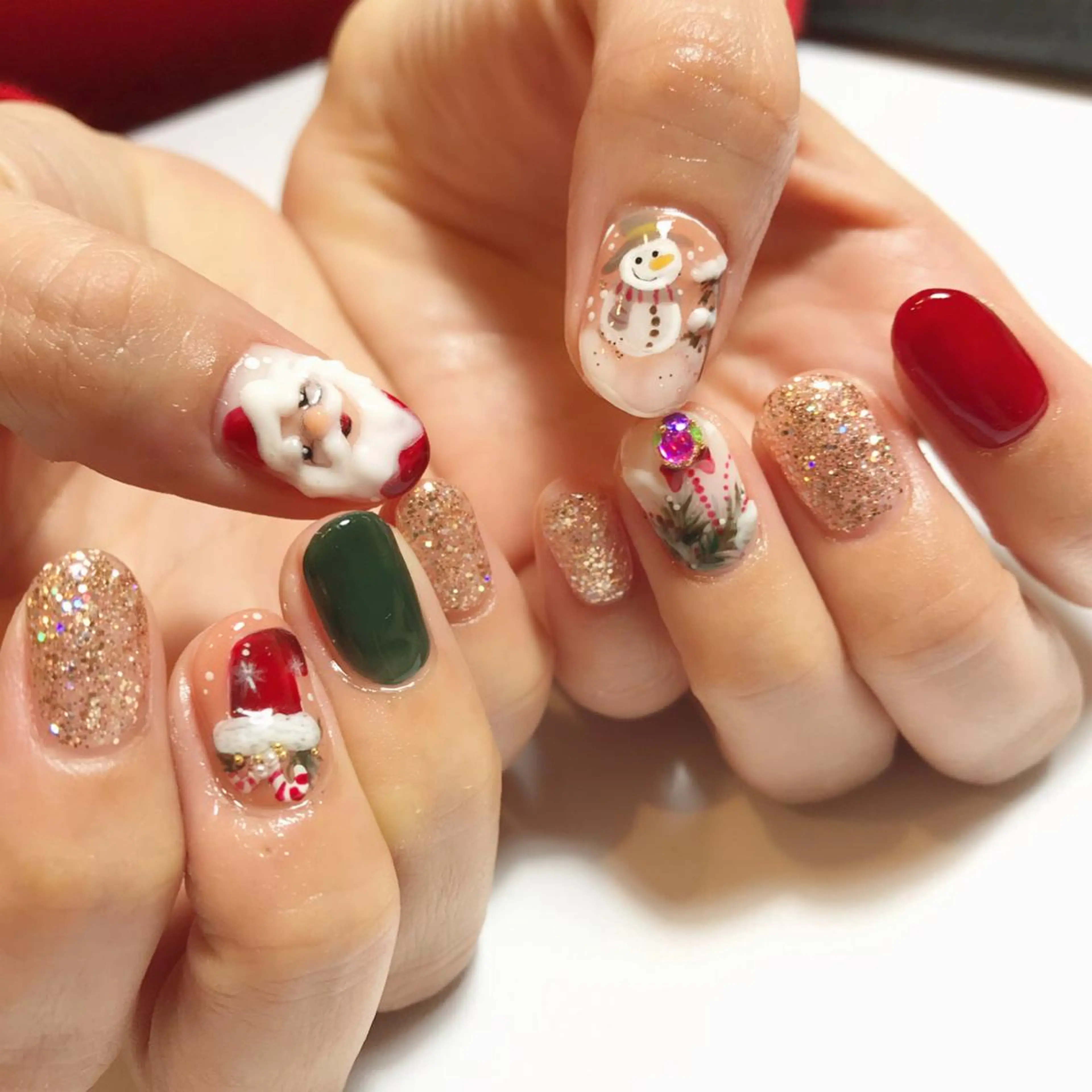 ネイル クリスマス ハンドネイル Nakazawa Mayuのネイルデザイン