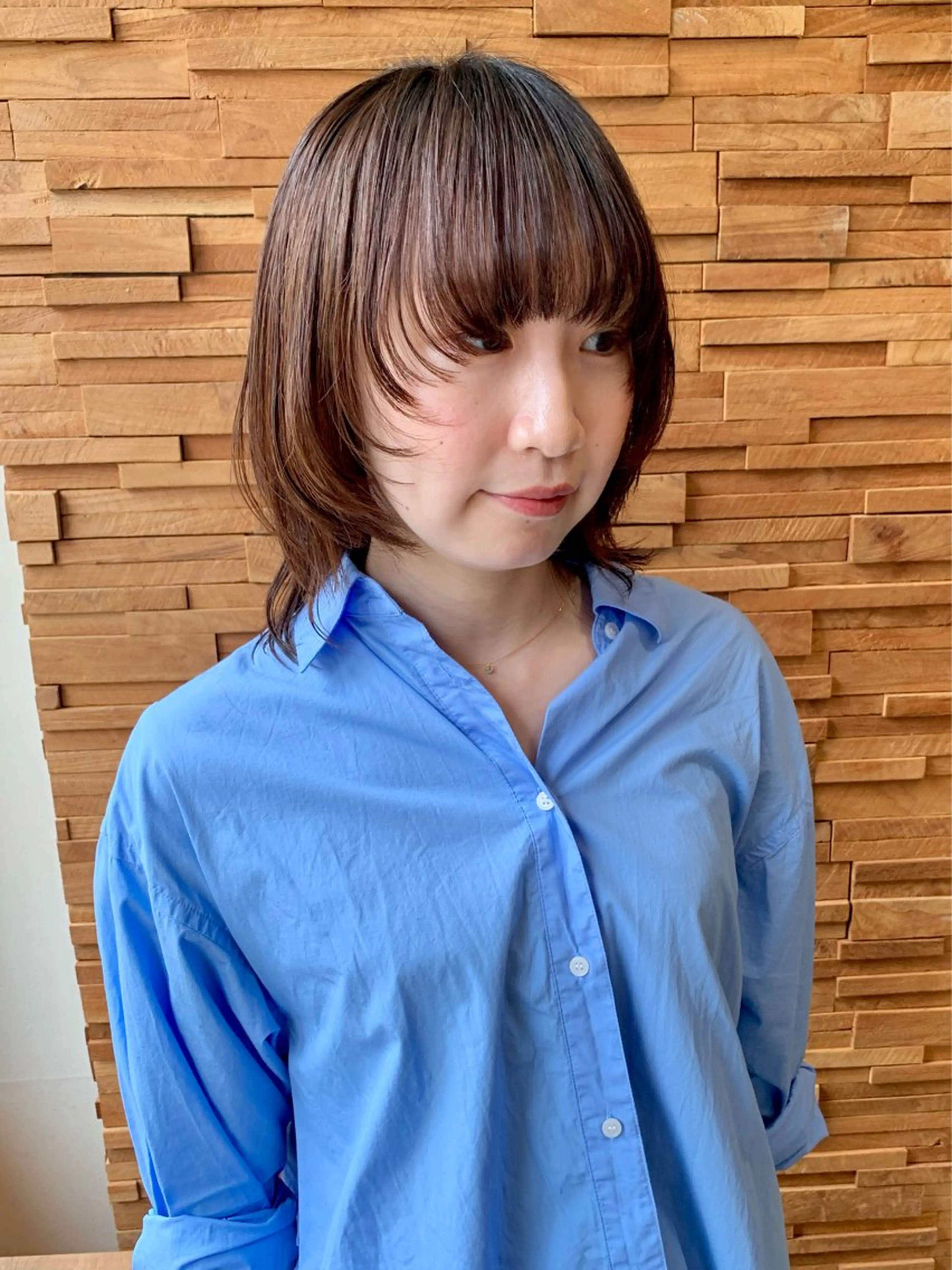 ミディアム カラー ボブレイヤー ボブ 顔まわりレイヤー レイヤーカット gotoday shaire salon 神戸三宮所属・ショート/パーマ/ MIOのヘアスタイル