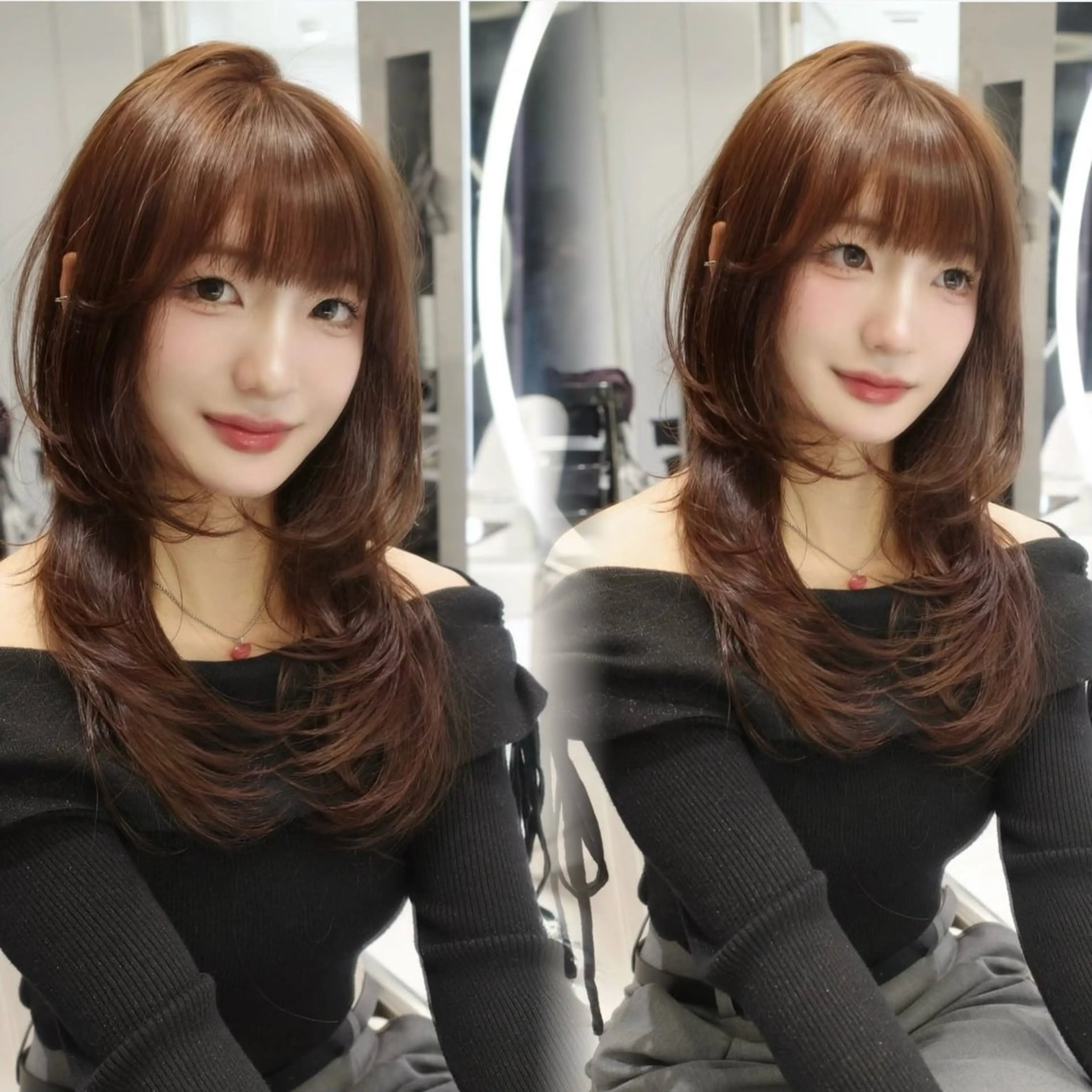 セミロング 横坂 菜々子のヘアスタイル