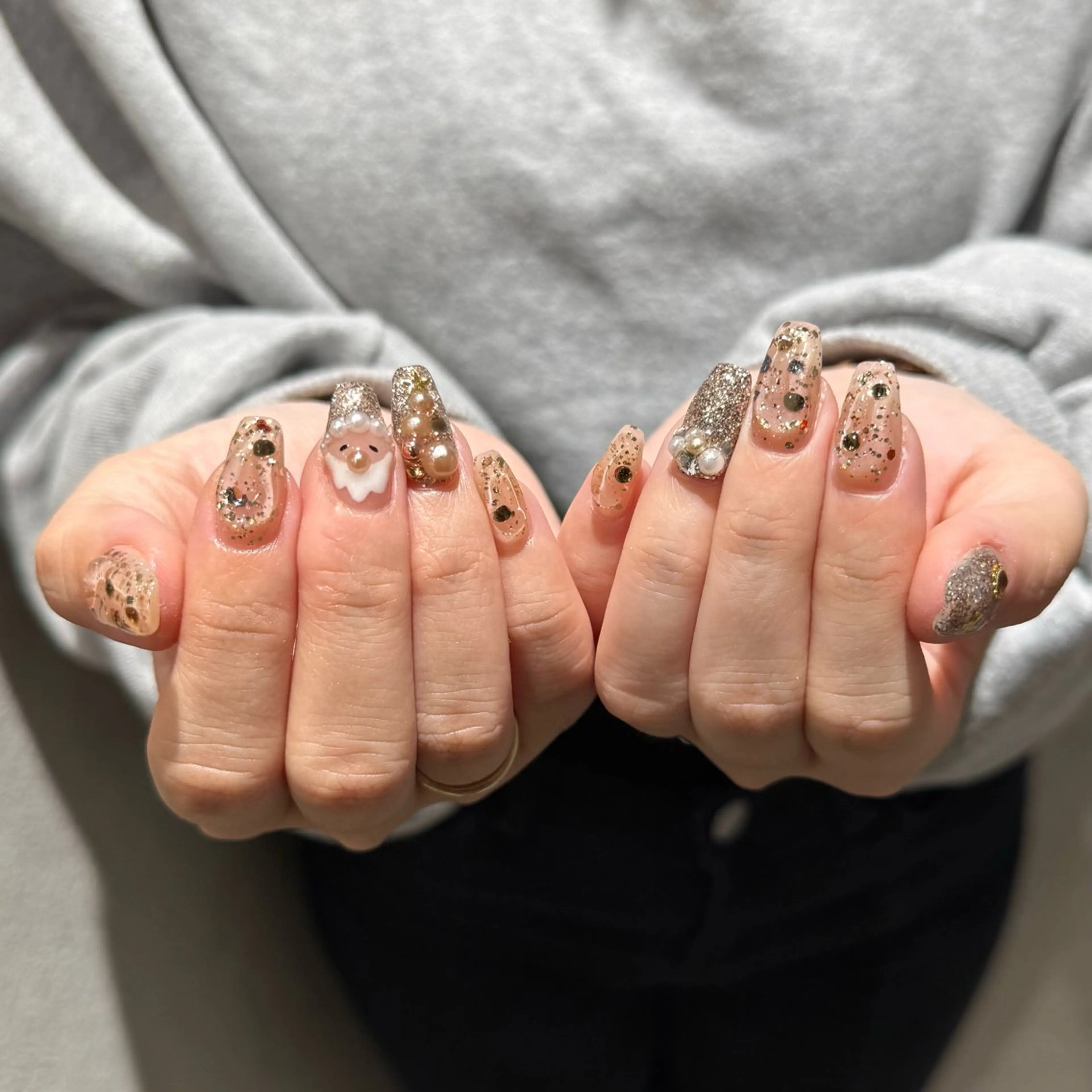 ネイル アートネイル 冬ネイル クリスマス Rommy Arisaのネイルデザイン