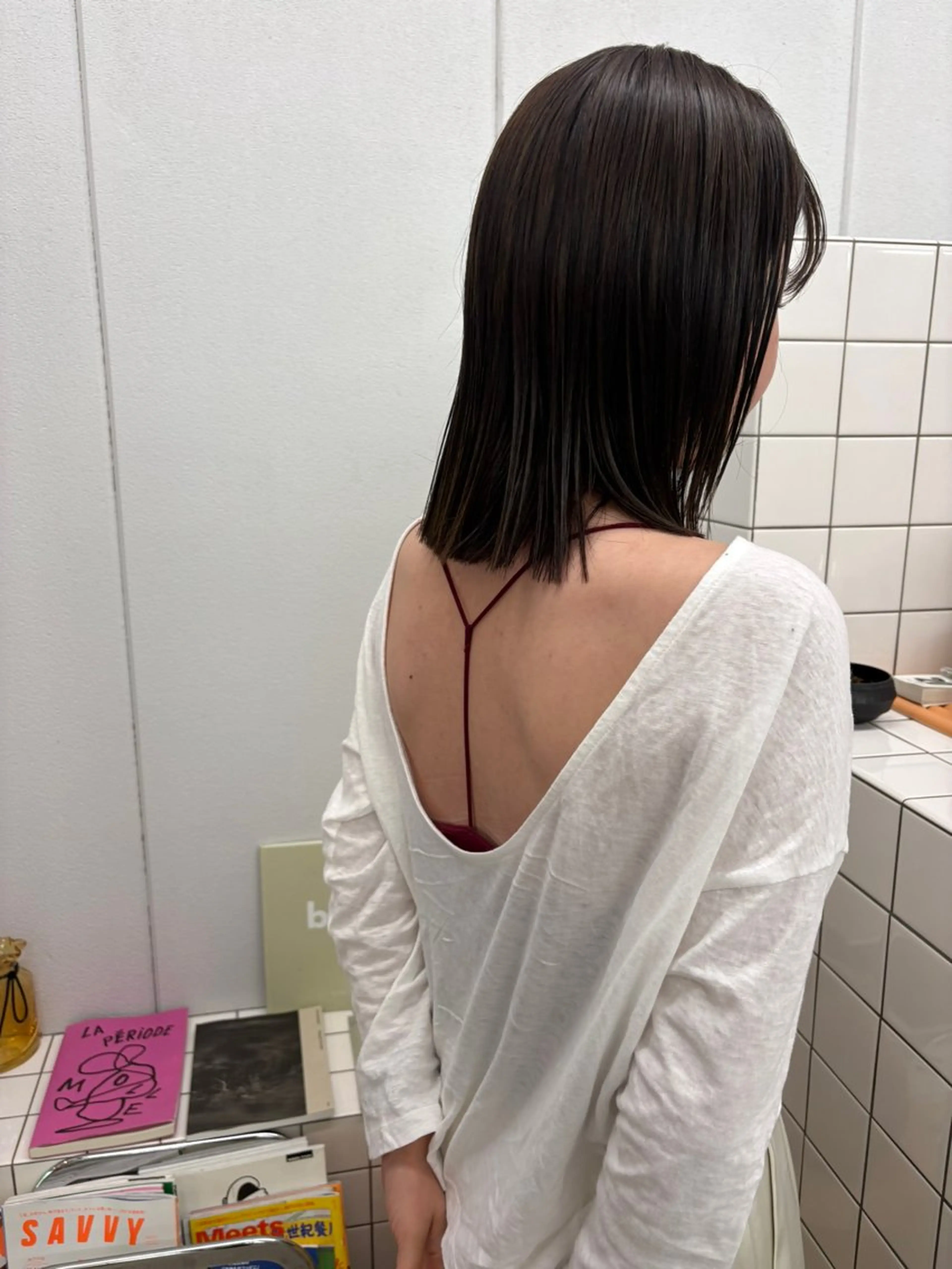 ミディアム カラー カット ヘアカラー 細川 夕利亜のヘアスタイル