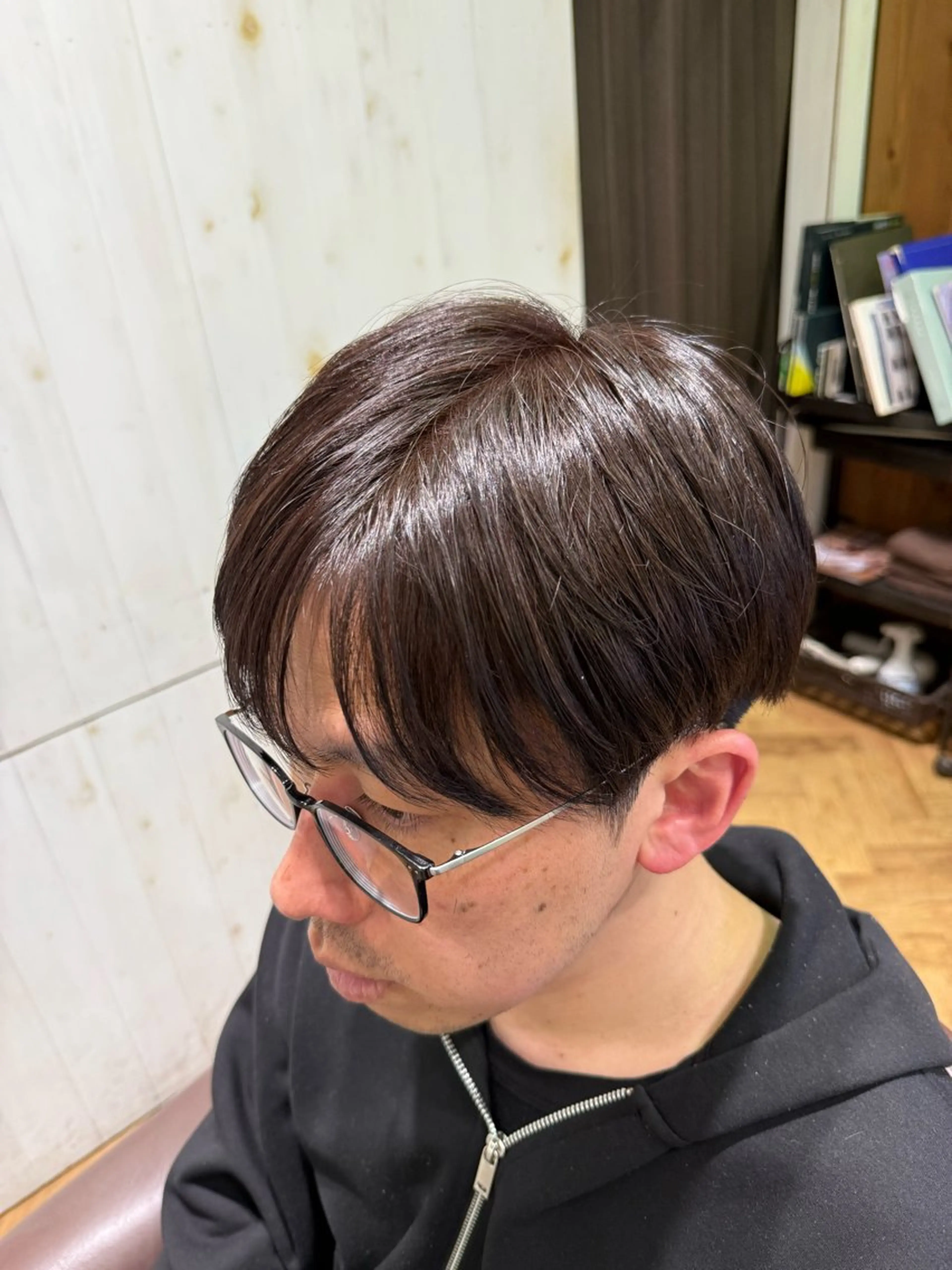 ショート カラー メンズ ブラウンカラー ナチュラルブラウン 溝口 槙里也のヘアスタイル