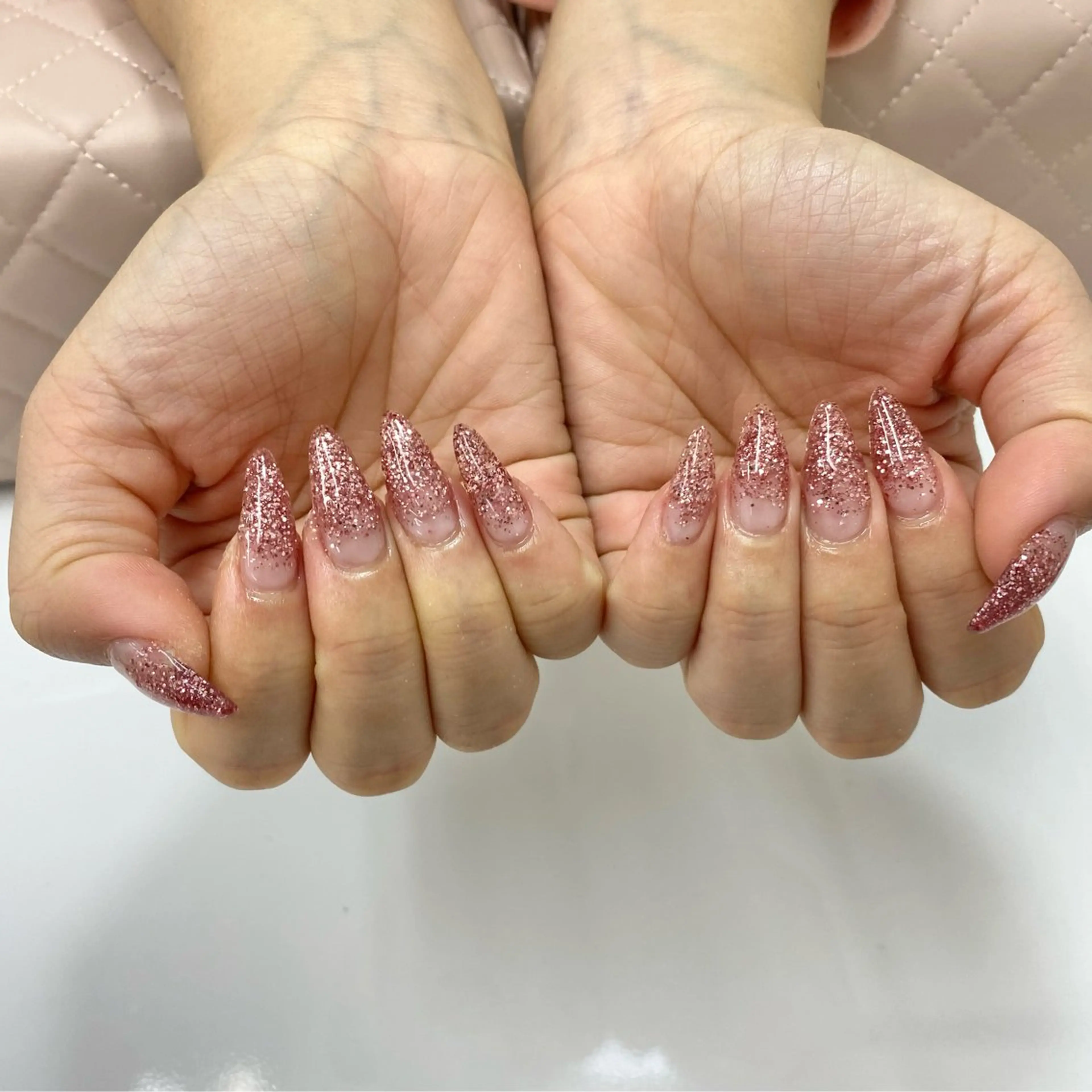 ネイル ラメ(グリッター) ラメグラデーション スカルプネイル nail_salon Cieloのネイルデザイン