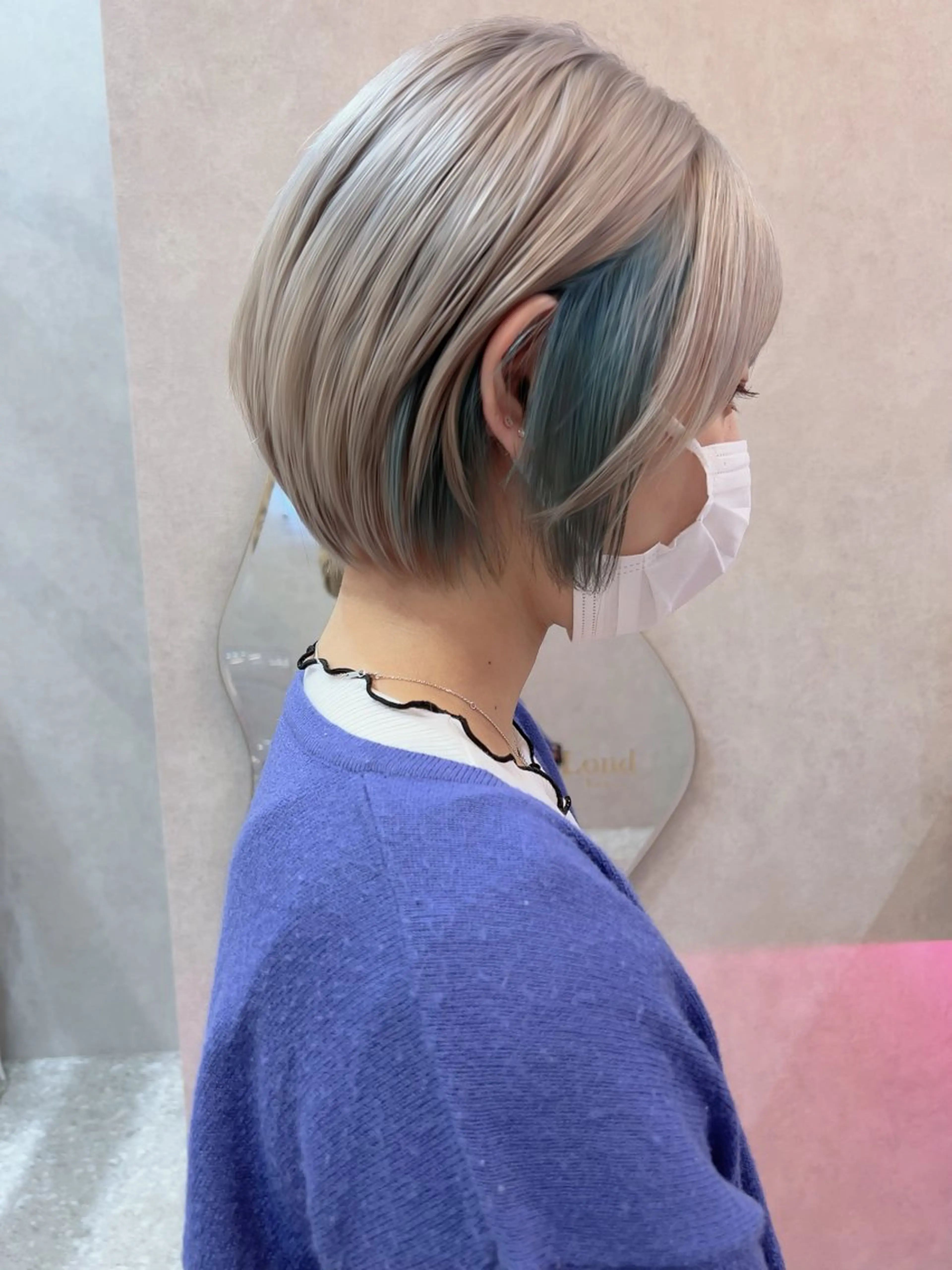 ショート ヘアカラー トリートメント ハイトーンヘア れおん🌙のヘアスタイル