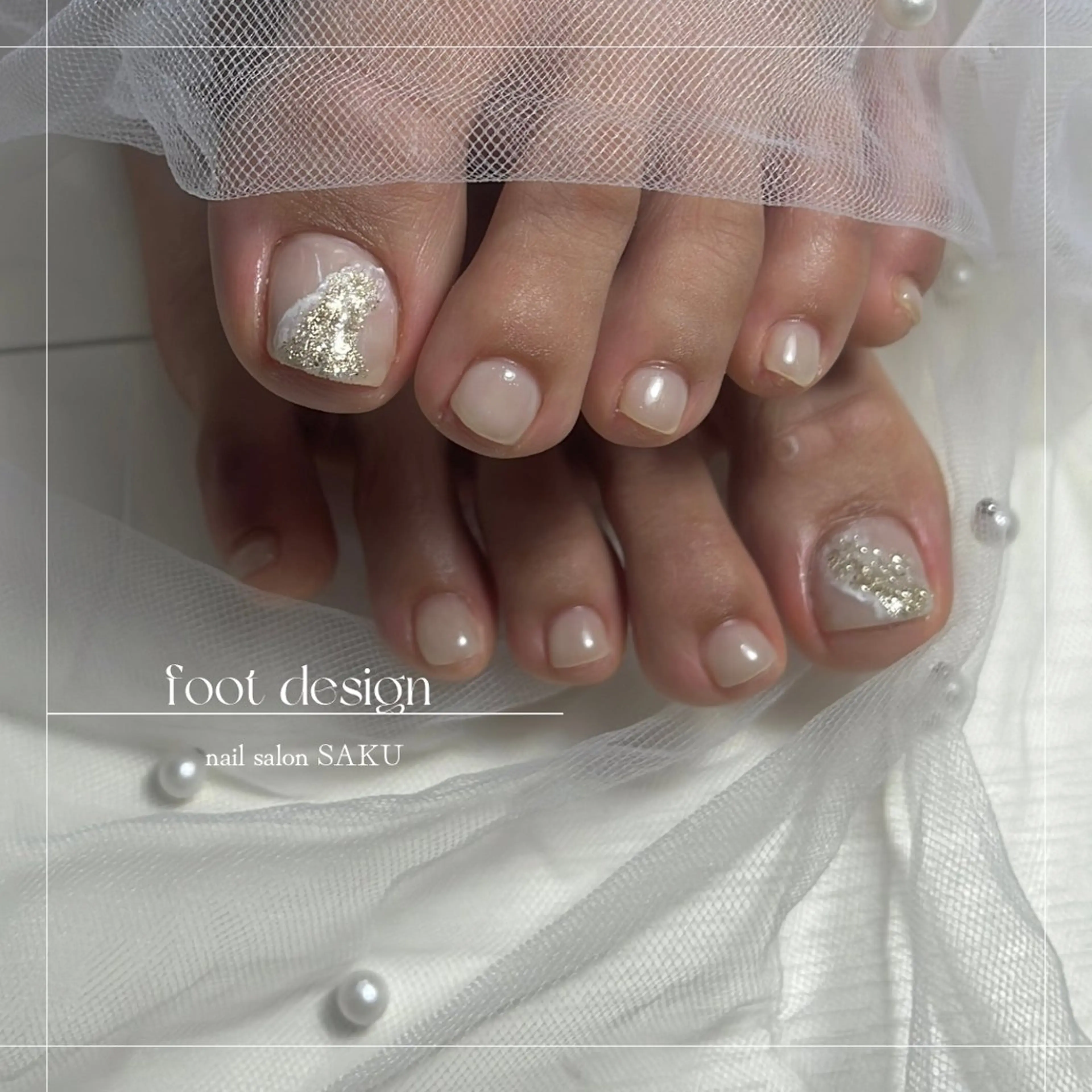 ネイル フットネイル ニュアンスネイル シンプルネイル フットネイル SAKU  nail[サクネイル]所属・SAKU nail 作島茜のネイルデザイン