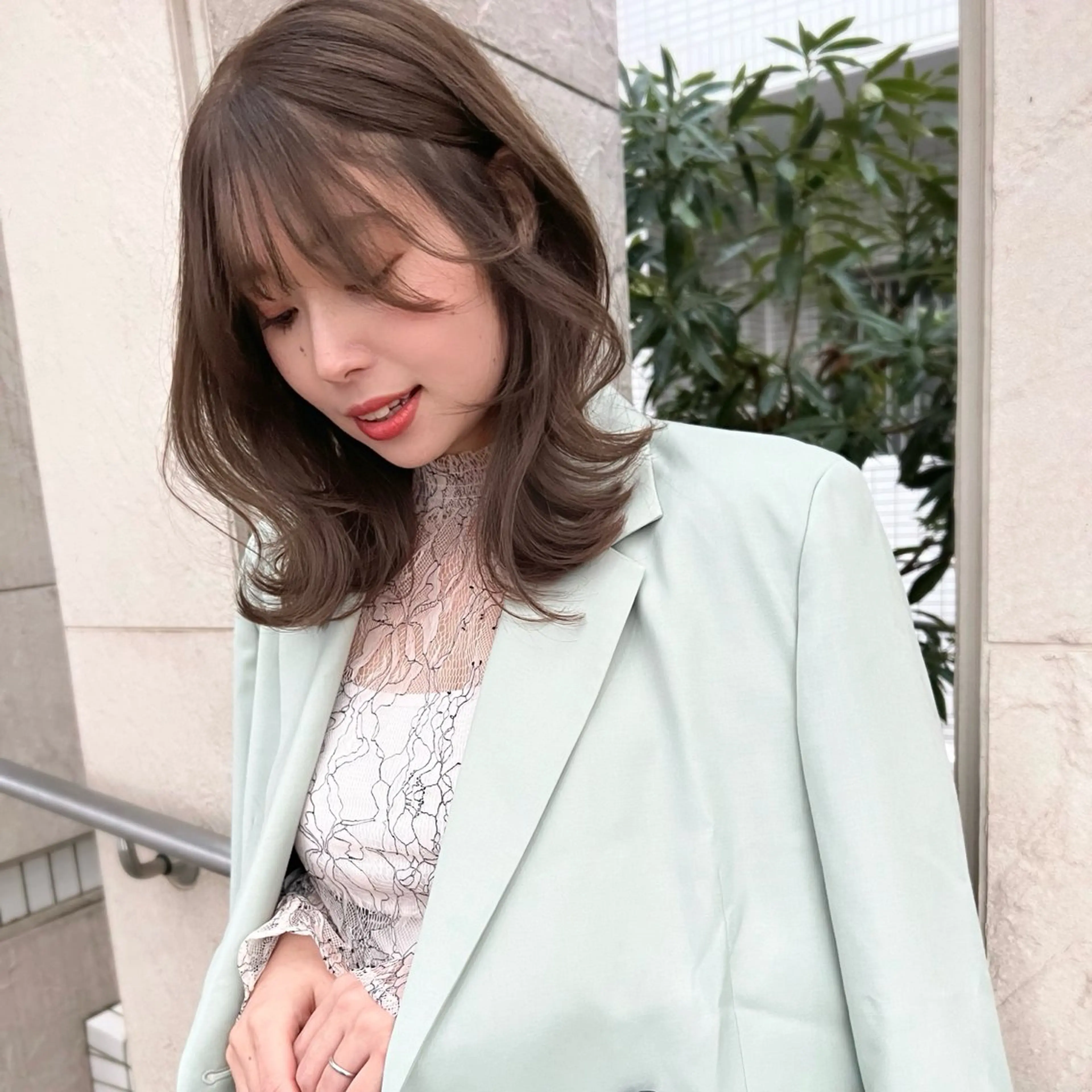 ミディアム アッシュ ヘアカラー トリートメント 韓国モテhair🍑 momoのヘアスタイル