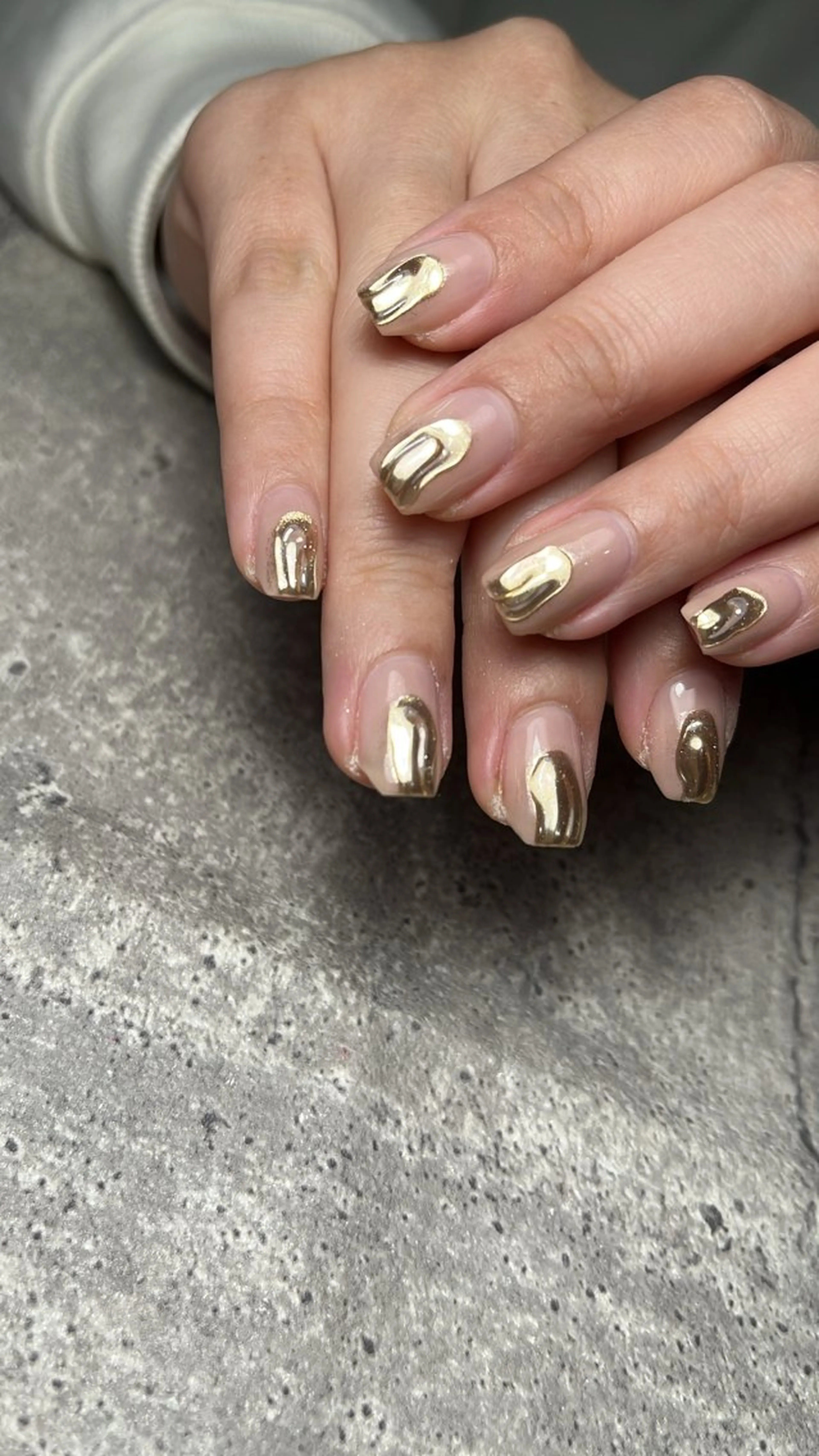 ネイル ミラーネイル ぷっくりネイル ハンドネイル HAIR salonTARGET所属・_______ SAKI NAIL.のネイルデザイン