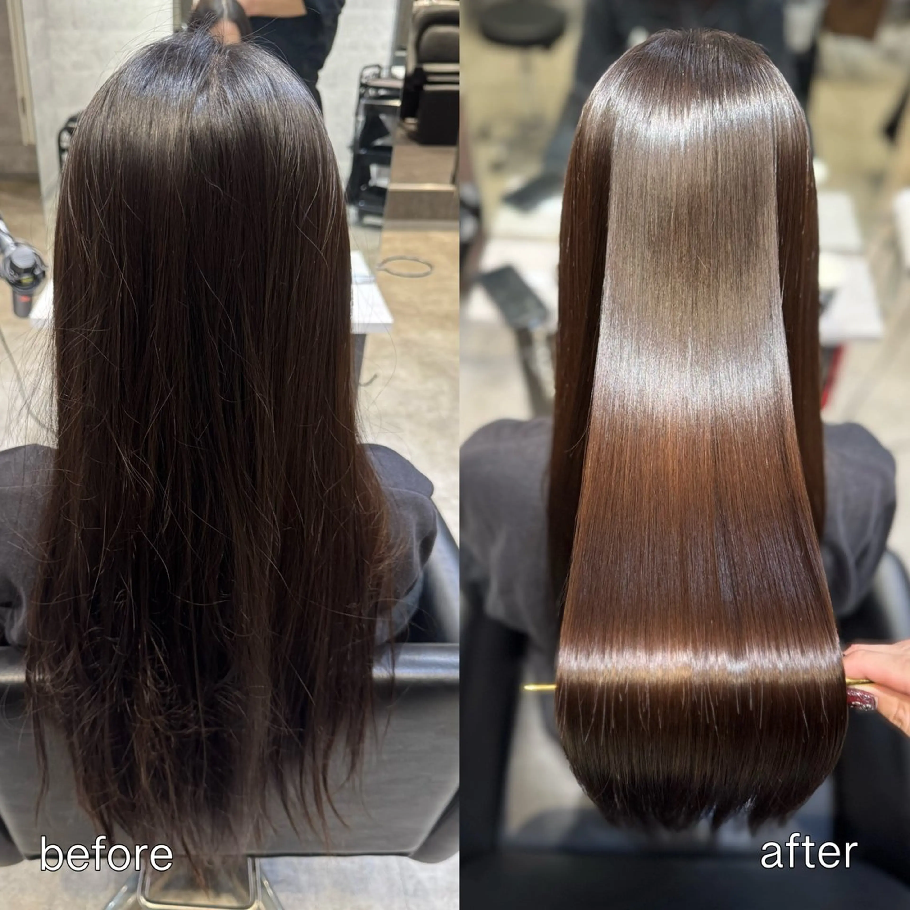 ロング 縮毛矯正 _WHITE 鳳店 小谷 朝飛のヘアスタイル