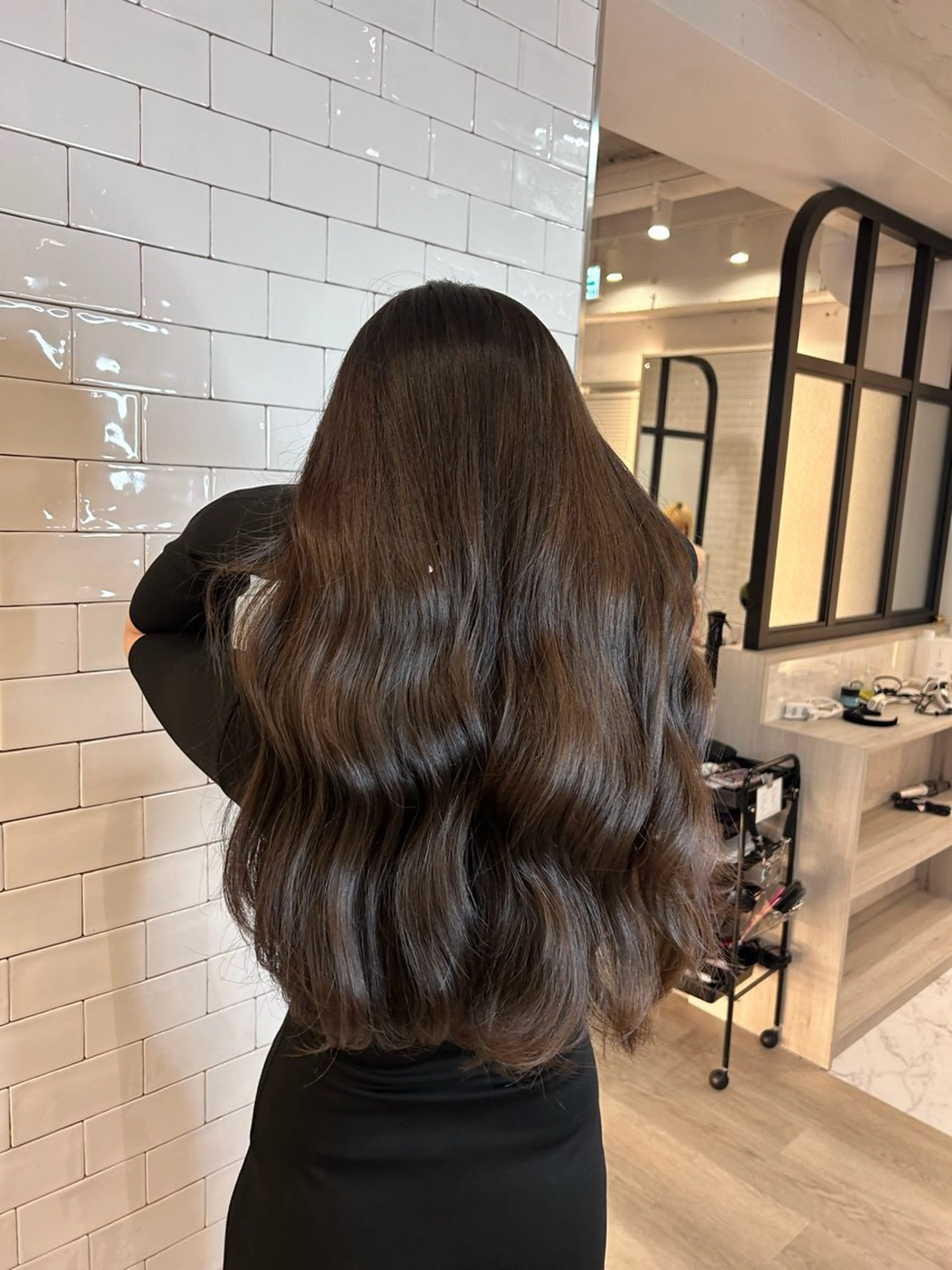 ロング カラー カット ヘアカラー トリートメント &chaLme   心斎橋所属・emi/髪質改善/ 韓国風/艶カラーのヘアスタイル