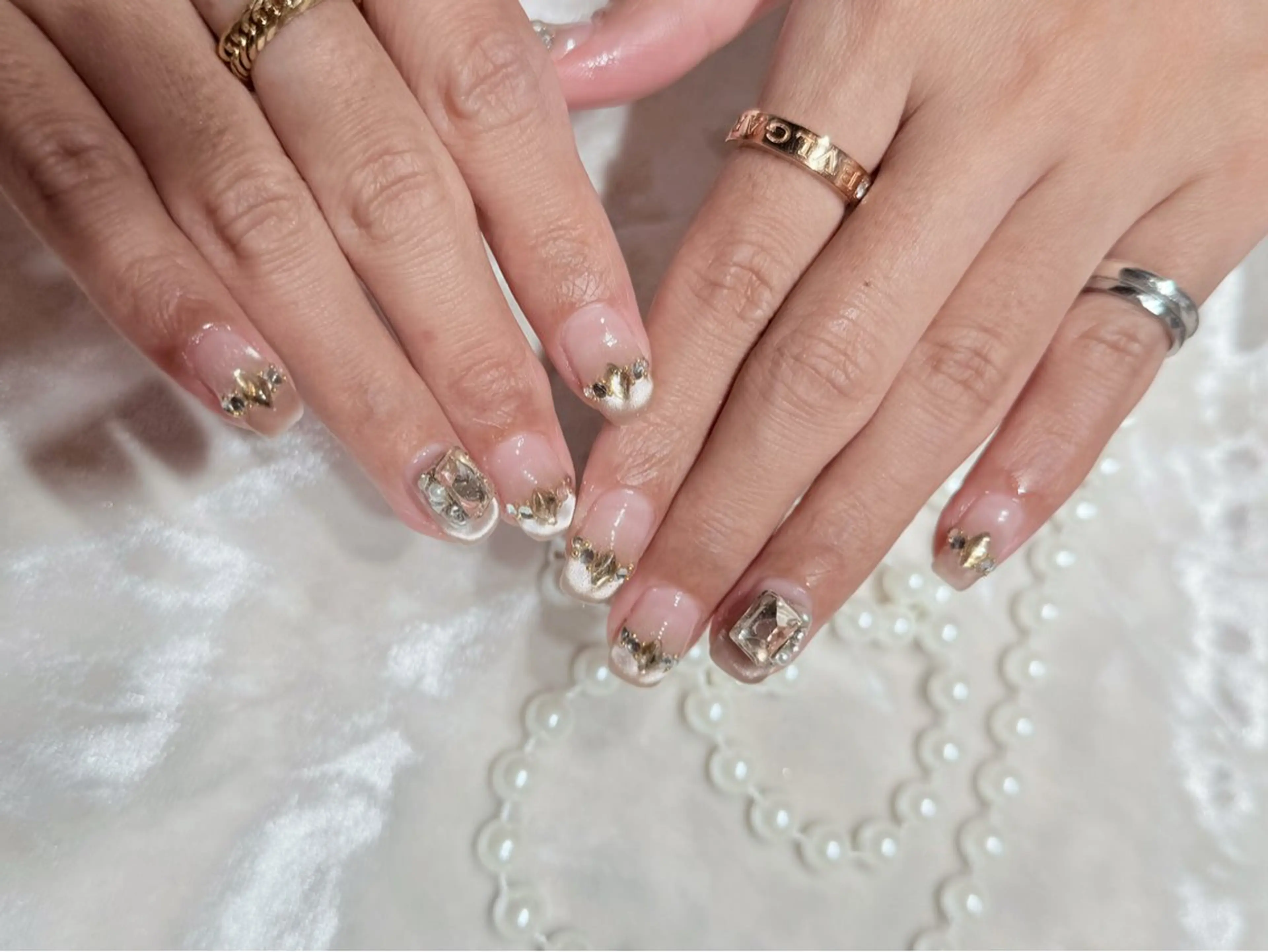 ネイル アートネイル フットネイル ジェルネイル ハート マグネットネイル Babarla Nailのネイルデザイン