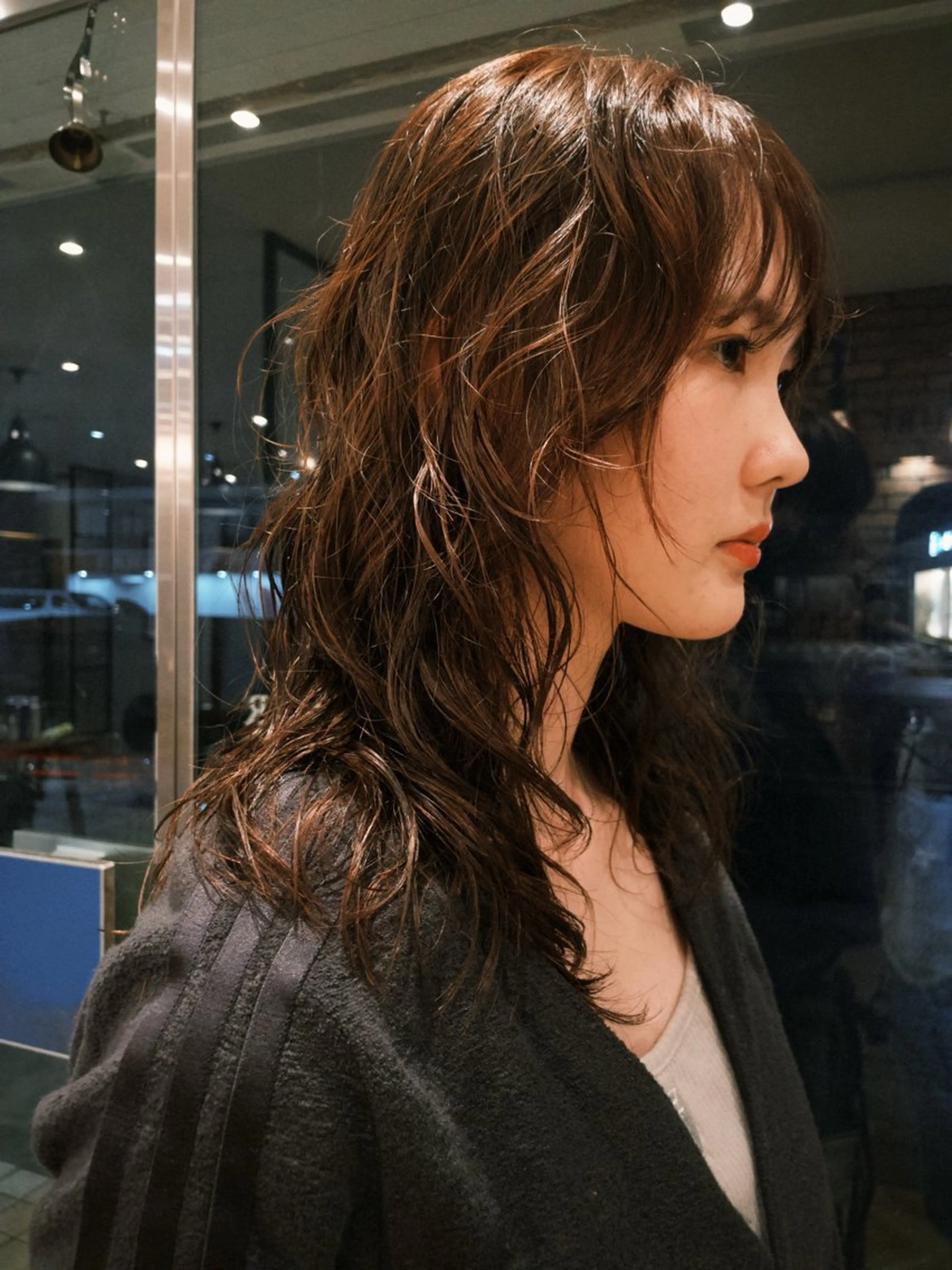 セミロング カラー パーマ カット ヘアカラー パーマ GUESTs所属・優音 /YUi/パーマのヘアスタイル