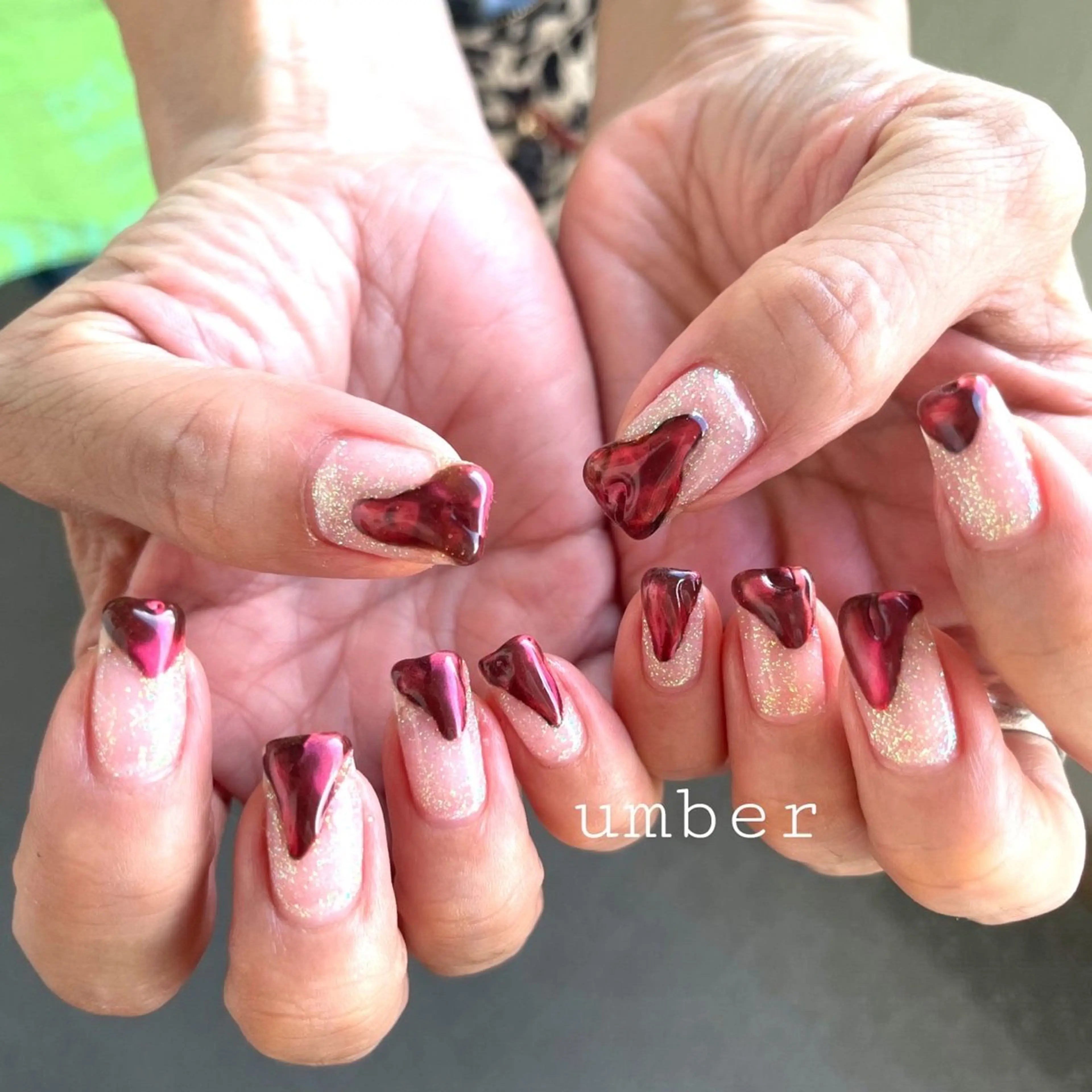 ネイル ハンドネイル umber 三茶1分のネイルデザイン