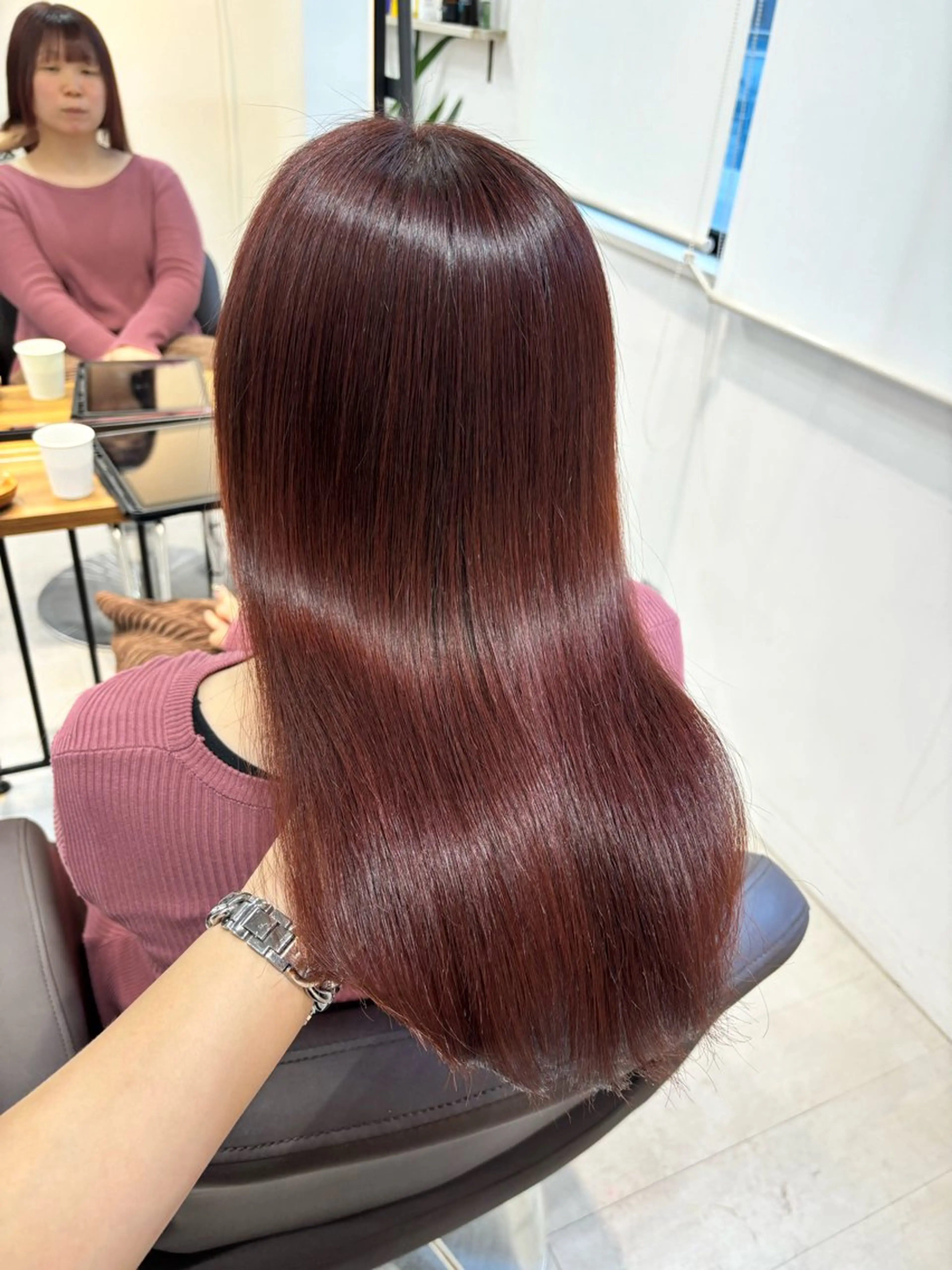 ロング カット 縮毛矯正 トリートメント ヘッドスパ I S所属・🌿透明感カラー‪ 縮毛矯正✨かずきのヘアスタイル