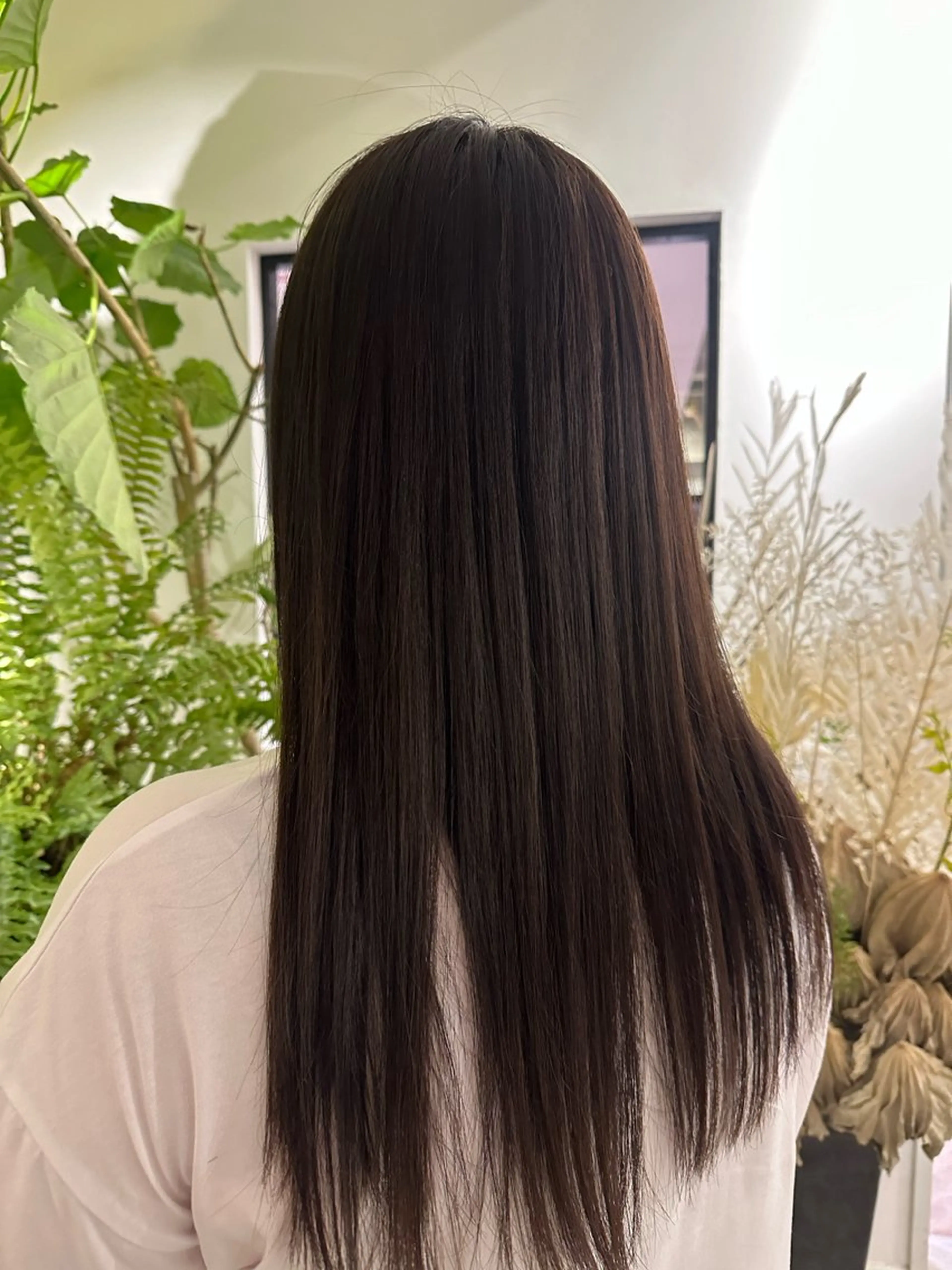 ロング カット ヘアカラー トリートメント なかの りなのヘアスタイル