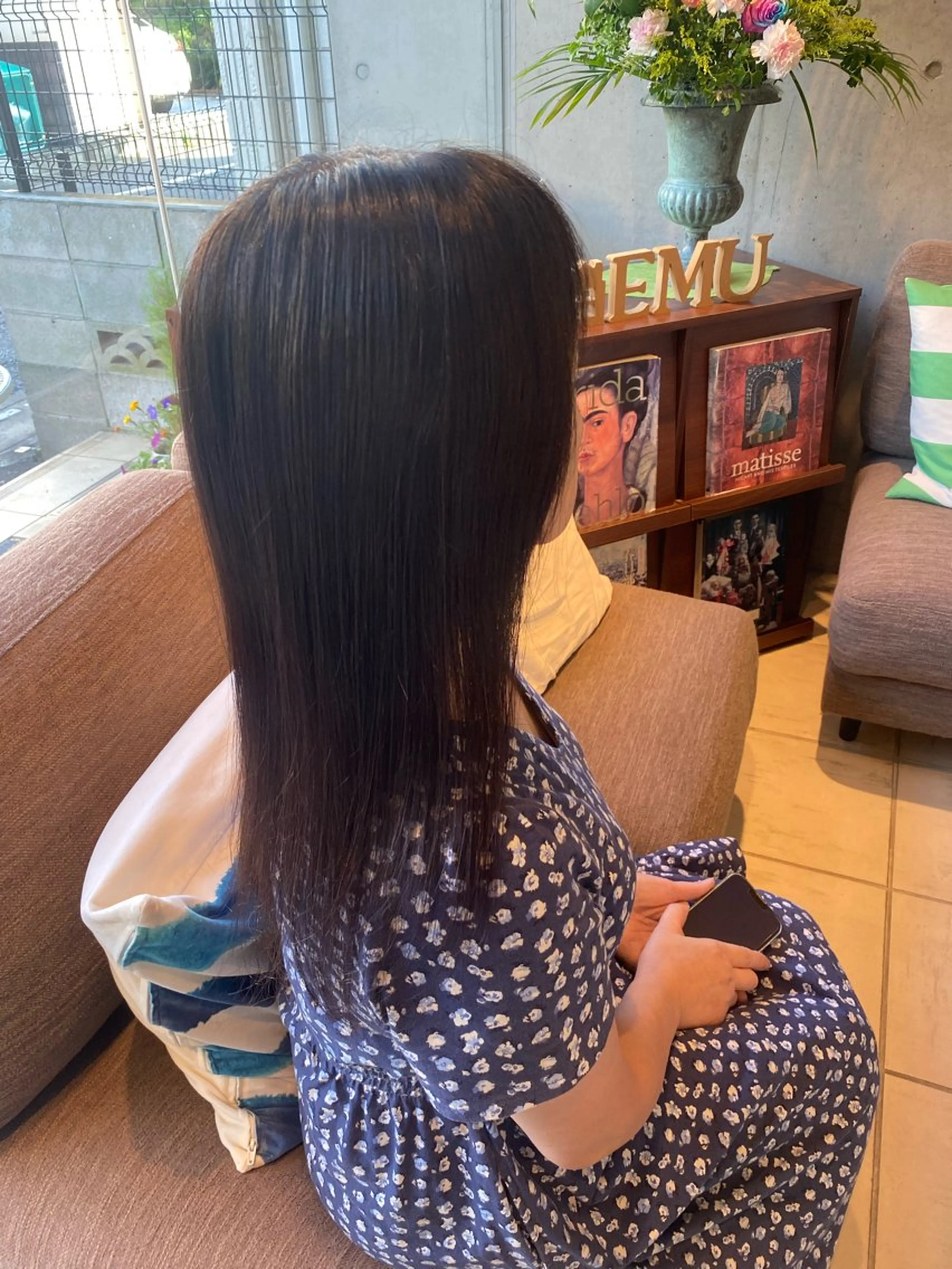 🧴‎🤍韓国風ワンカラー＋マーブ＋マッサージシャンプー＋ブローの写真