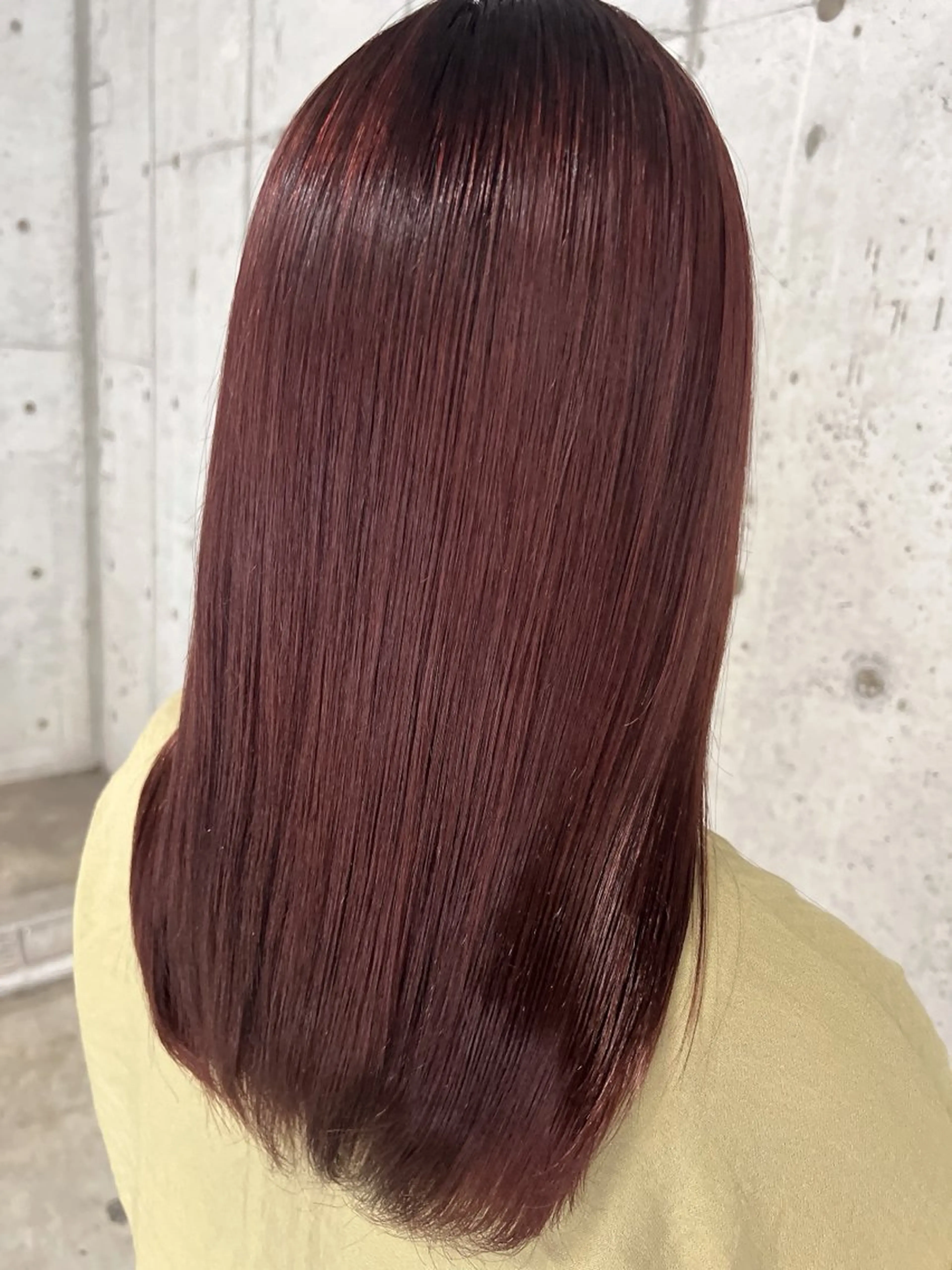 セミロング カラー レッドカラー カット ヘアカラー トリートメント keita💫暖色系 💫ハイトーン💫のヘアスタイル