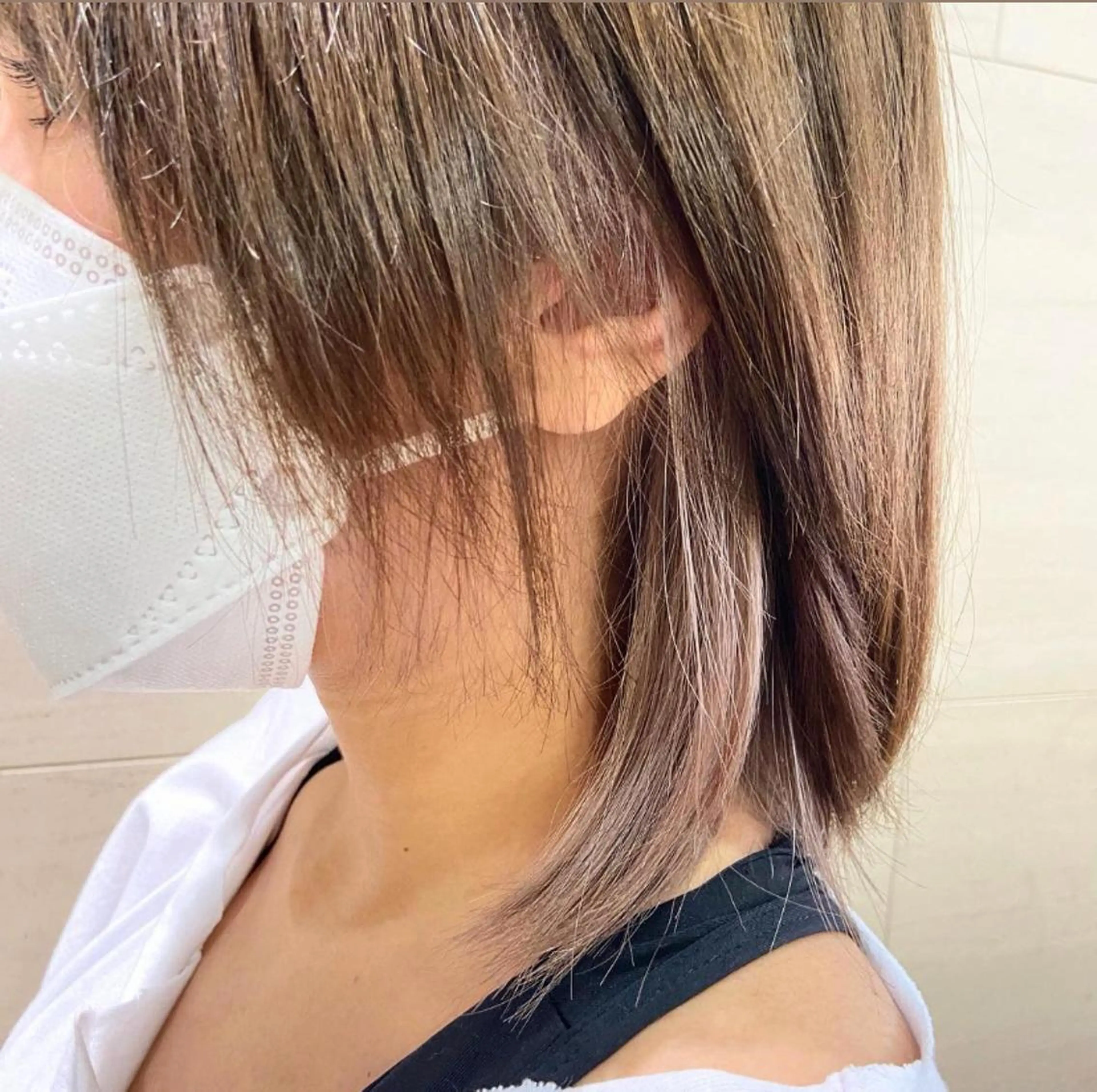 ミディアム カラー ベージュカラー 髪質改善・酸性・ ストレート　Maruのヘアスタイル