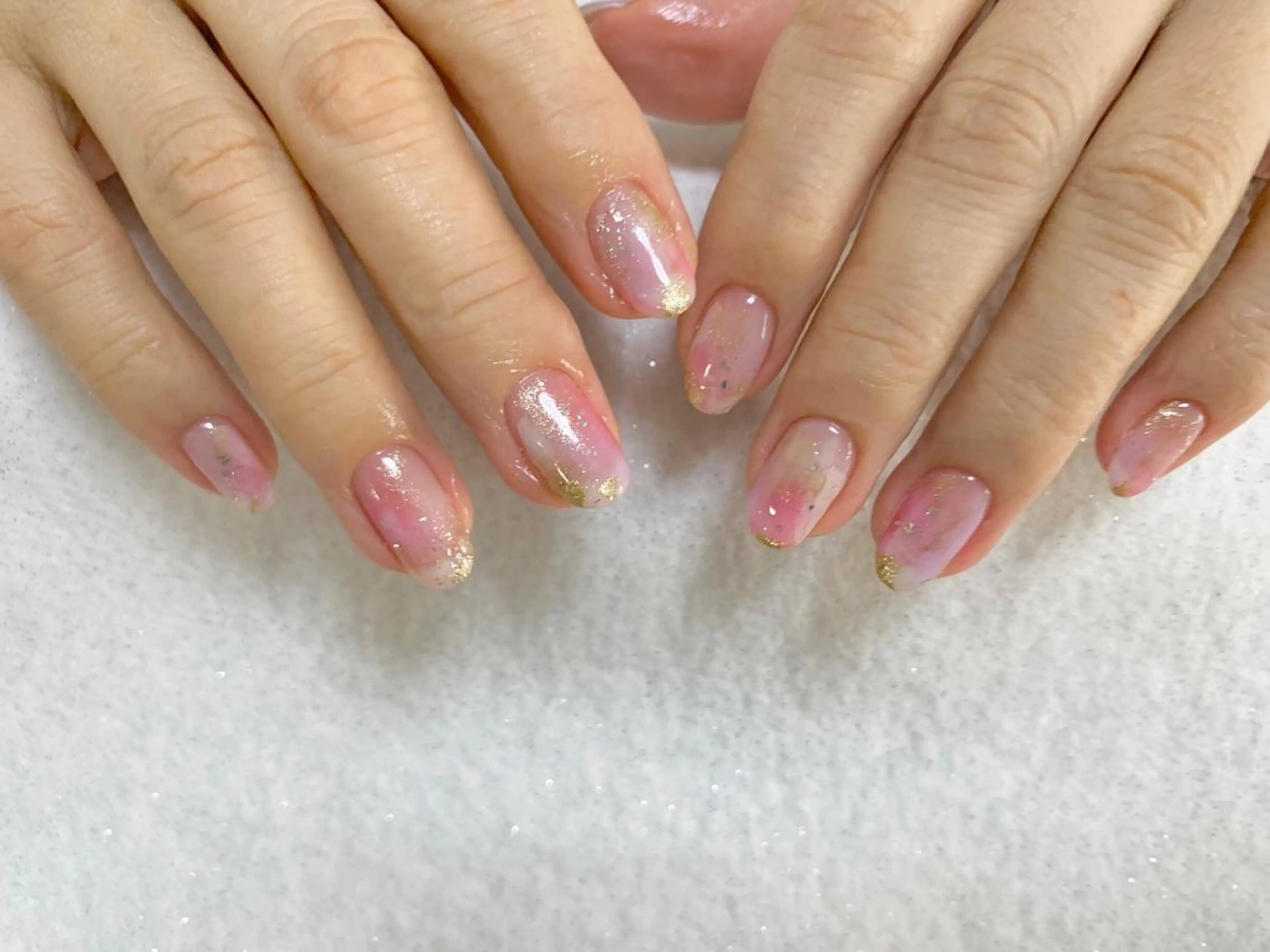 ネイル クリアネイル ハンドネイル 手塚 里奈のネイルデザイン