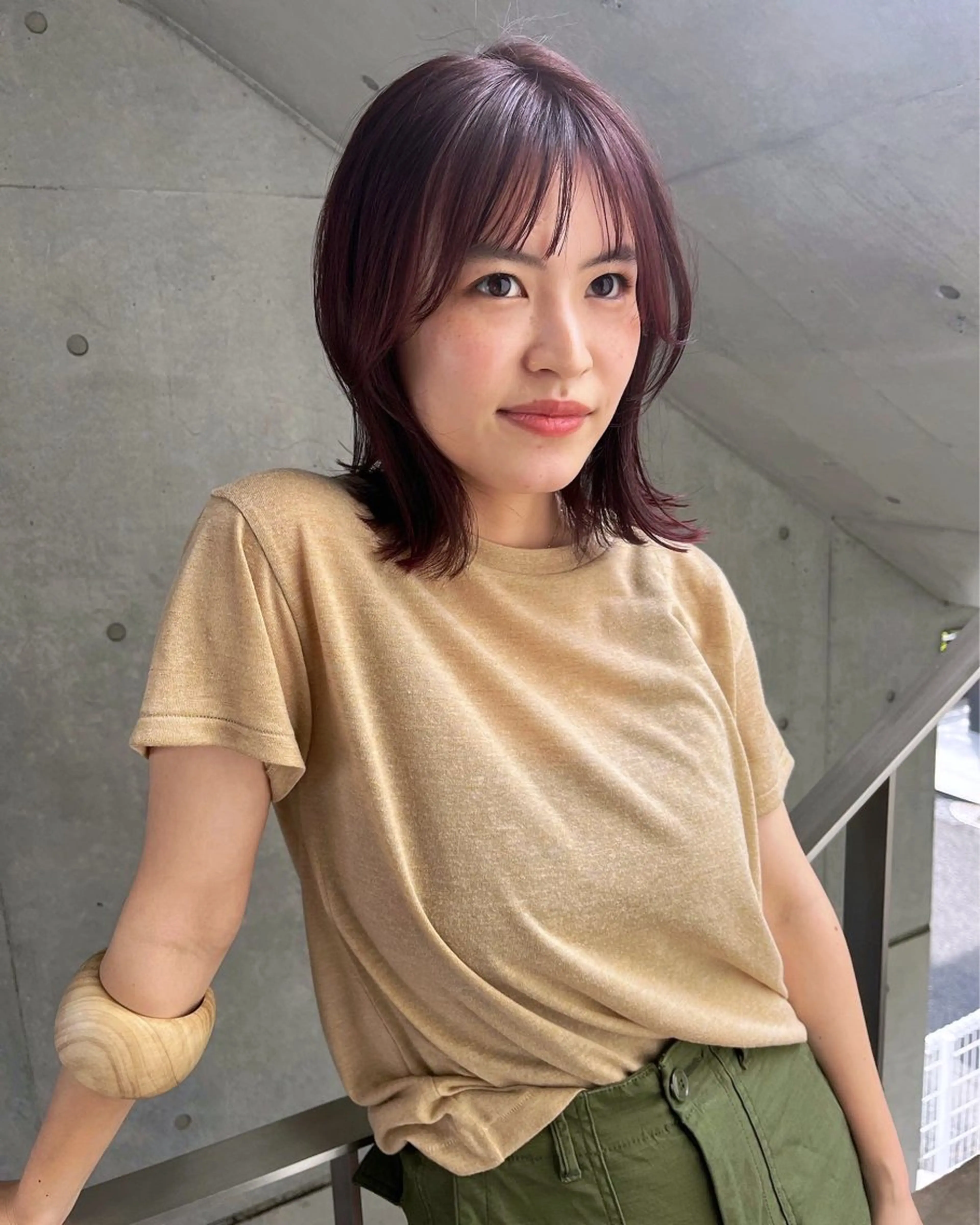 セミロング カラー ピンクカラー GO TODAY SHAiRE SALON表参道Polaris店所属・暖色カラー/ピンク カラー/HARUKAのヘアスタイル