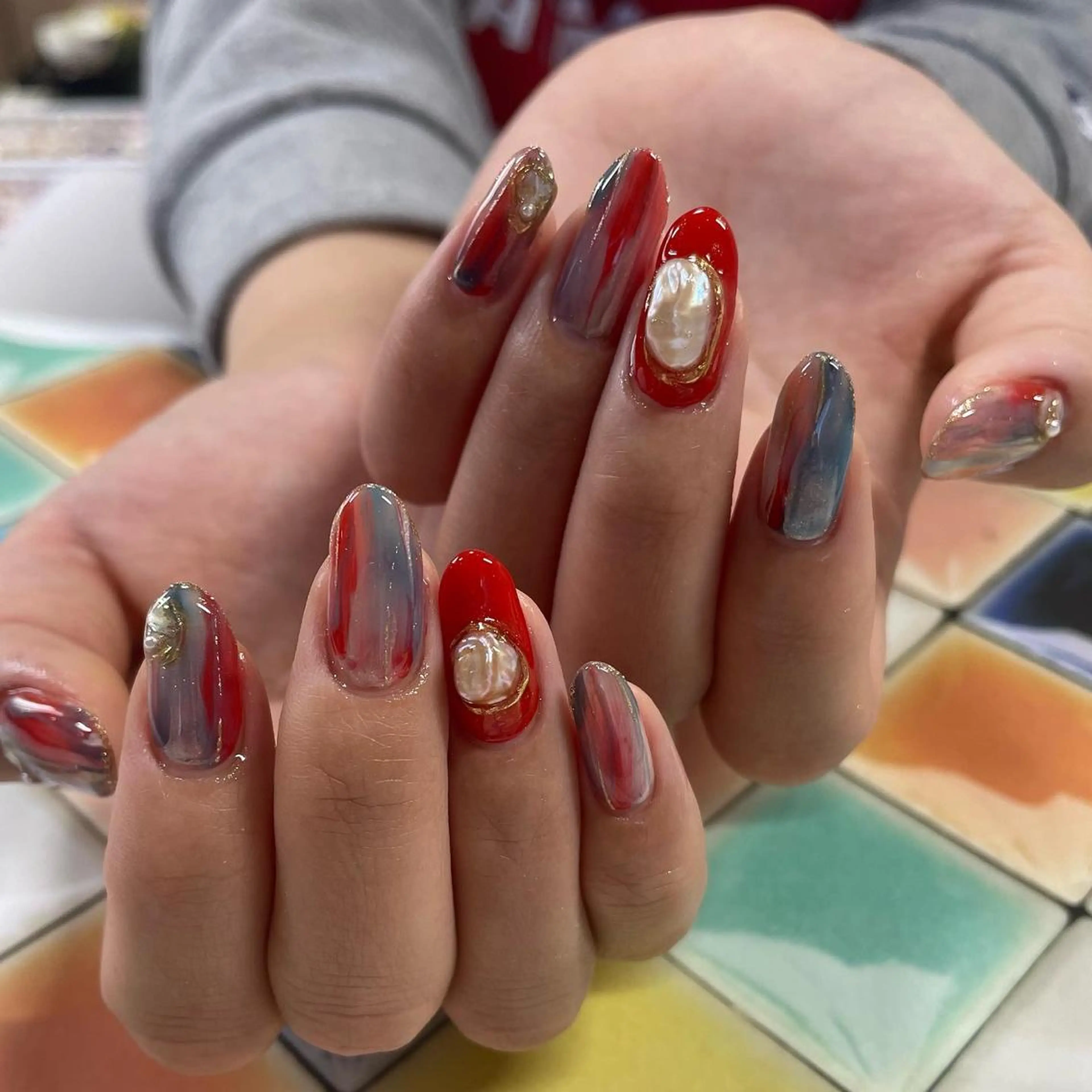 ネイル ニュアンスネイル 奥園 良恵のネイルデザイン