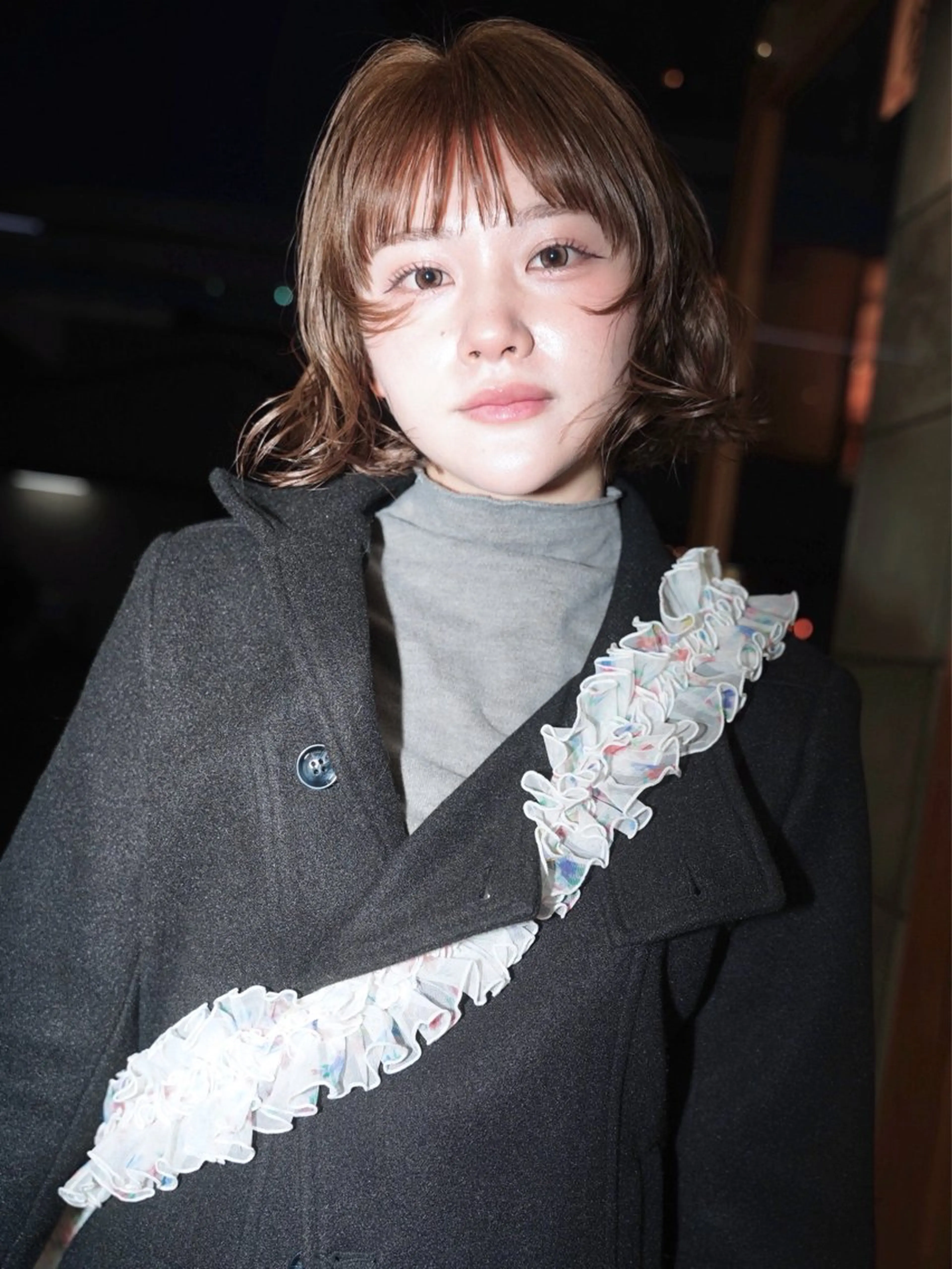 ショート カラー ブリーチ ブラウンカラー 透明感カラー ブリーチなしカラー カット ヘアカラー トリートメント デザイン/レイヤー Kaito🐩/栄のヘアスタイル