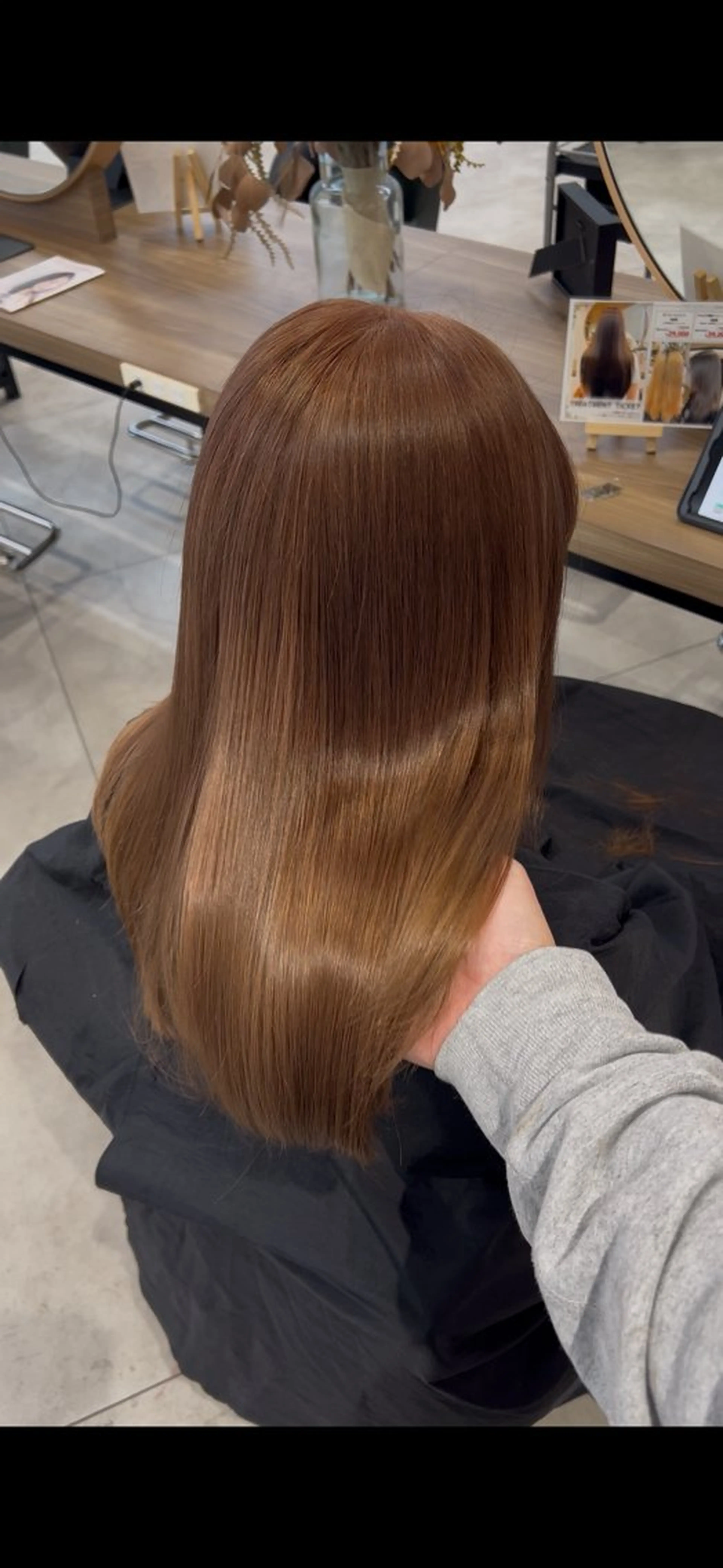 ミディアム カラー ブラウンカラー 透明感カラー ナチュラルブラウン 髪質改善 ヘアカラー 💠髪質改善／艶髪 平松世麗💠のヘアスタイル