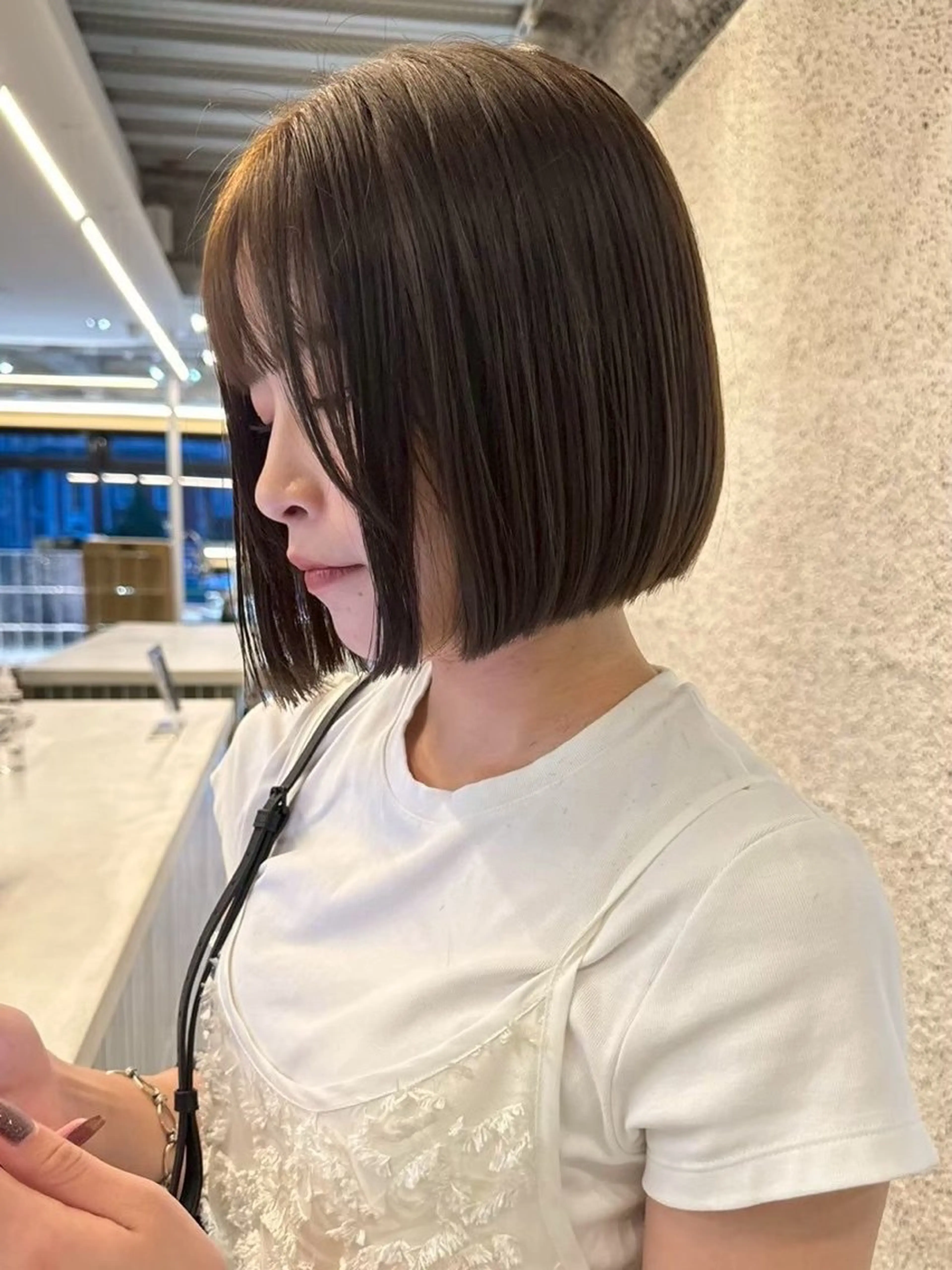 ショート 髪質改善 縮毛矯正 トリートメント カット ヘアカラー トリートメント nok所属・nok Osakaのヘアスタイル