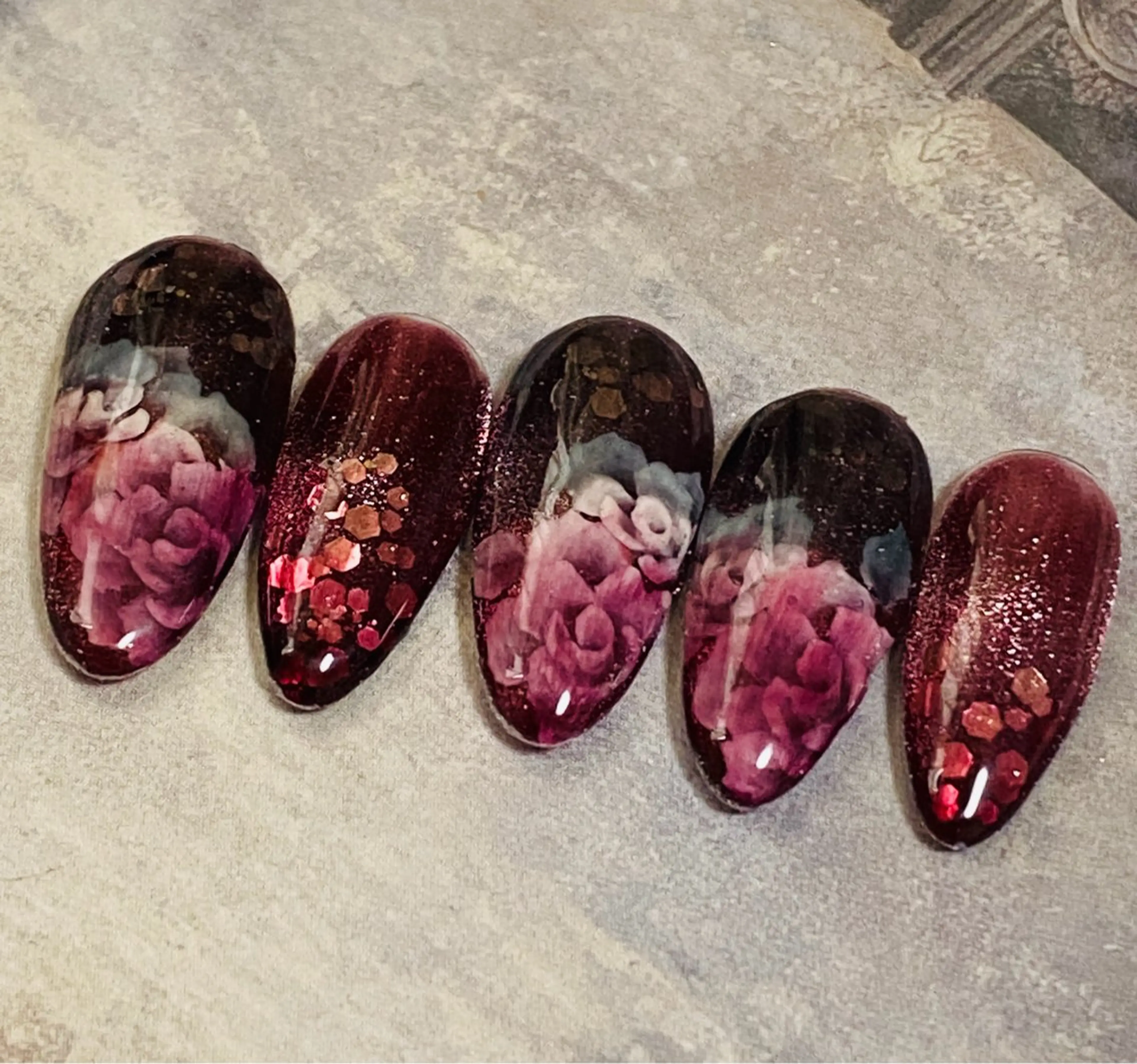 ネイル グラデーション ハンドネイル 自宅ネイルサロン ♦️nuance♦️のネイルデザイン