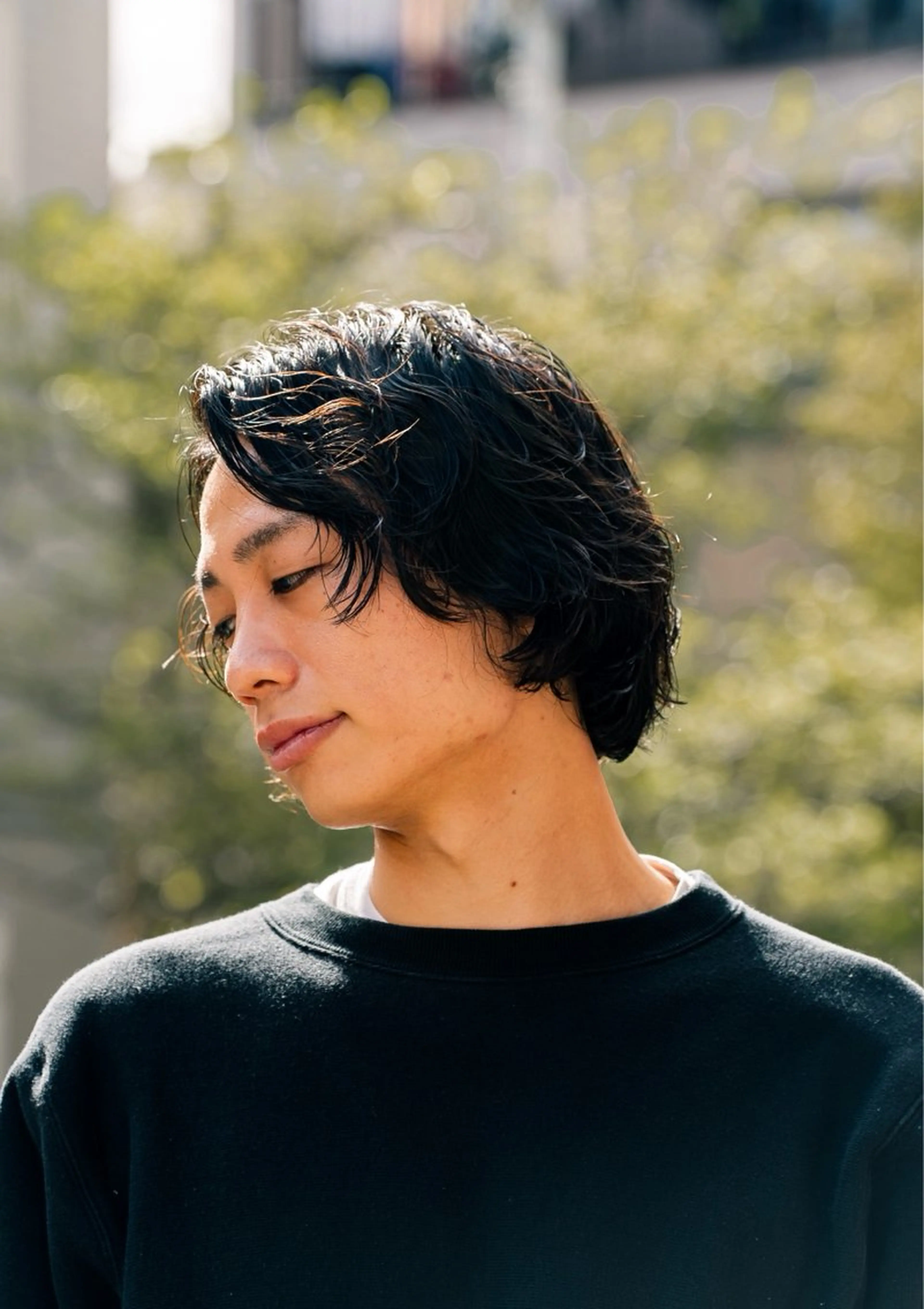 ミディアム カラー パーマ メンズ カット パーマ 🔗メンズサロン🔗 Kieのヘアスタイル