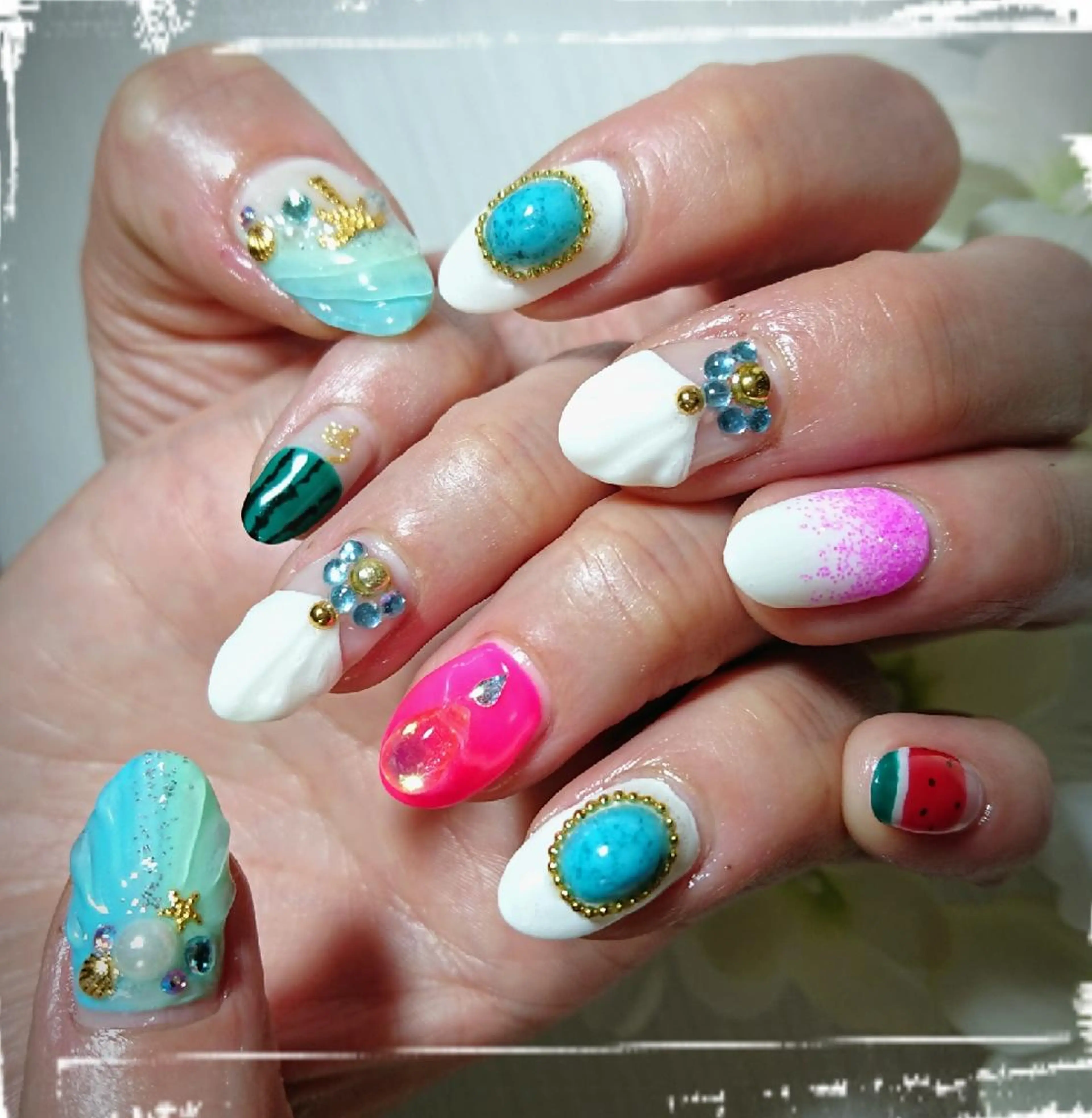 ネイル ハンドネイル 林 珠里のネイルデザイン