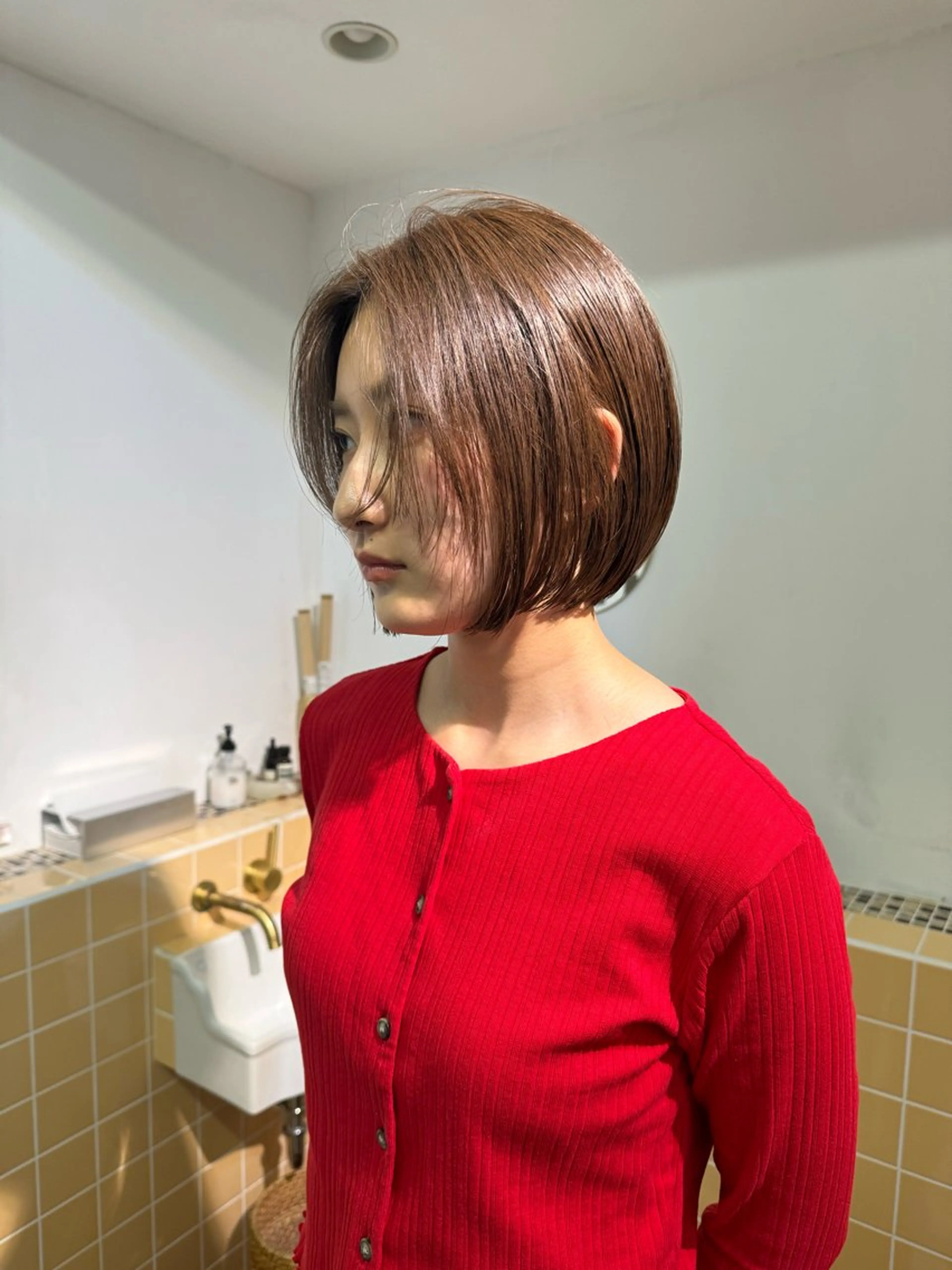 ショート カット LUCCI所属・udaハイトーン /ボブ/レイヤーのヘアスタイル