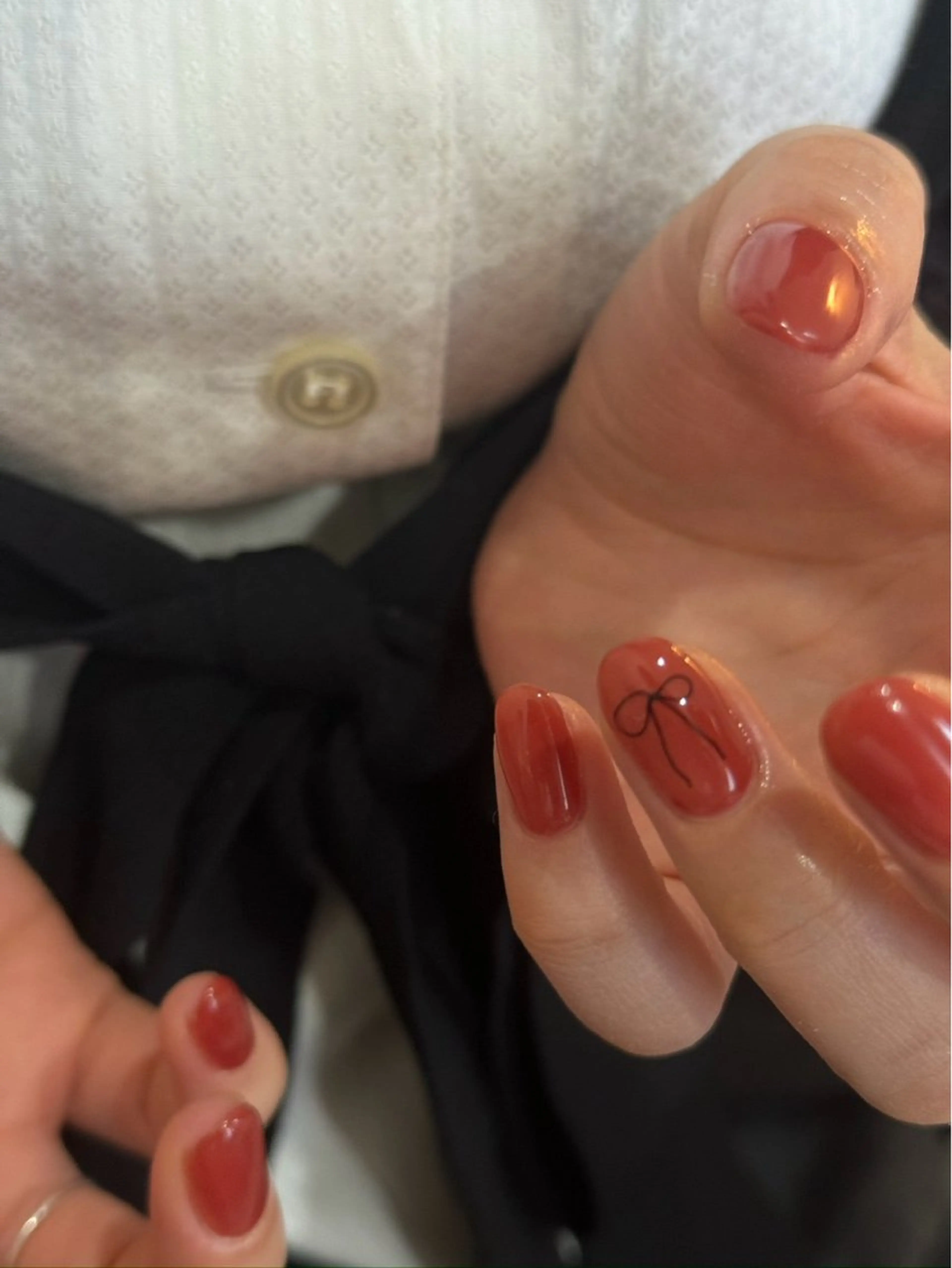 ネイル ニュアンスネイル リボン lacier nailのネイルデザイン