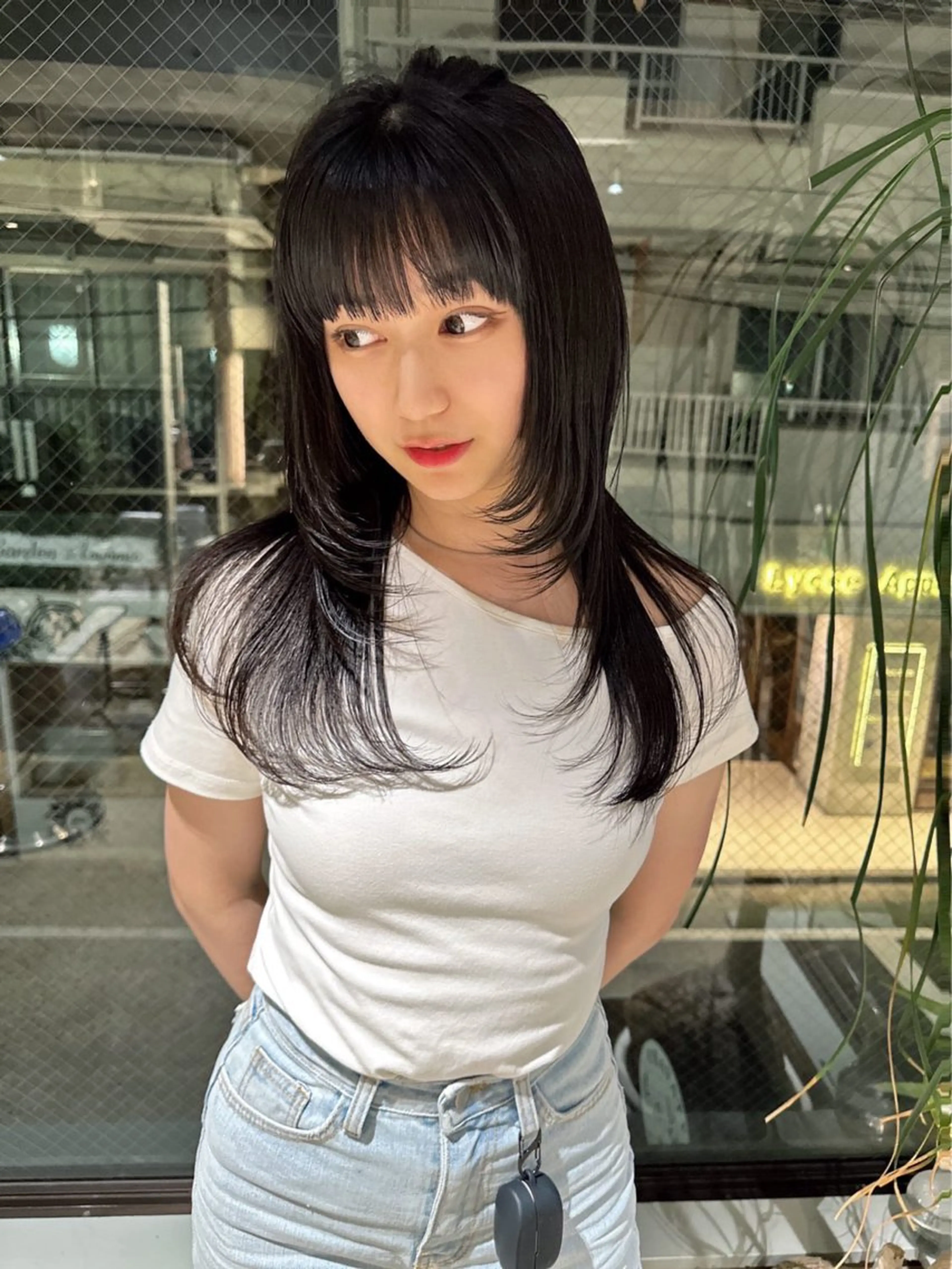 ロング カラー 顔周りカット レイヤーカット ayano/レイヤー /暖色カラーのヘアスタイル