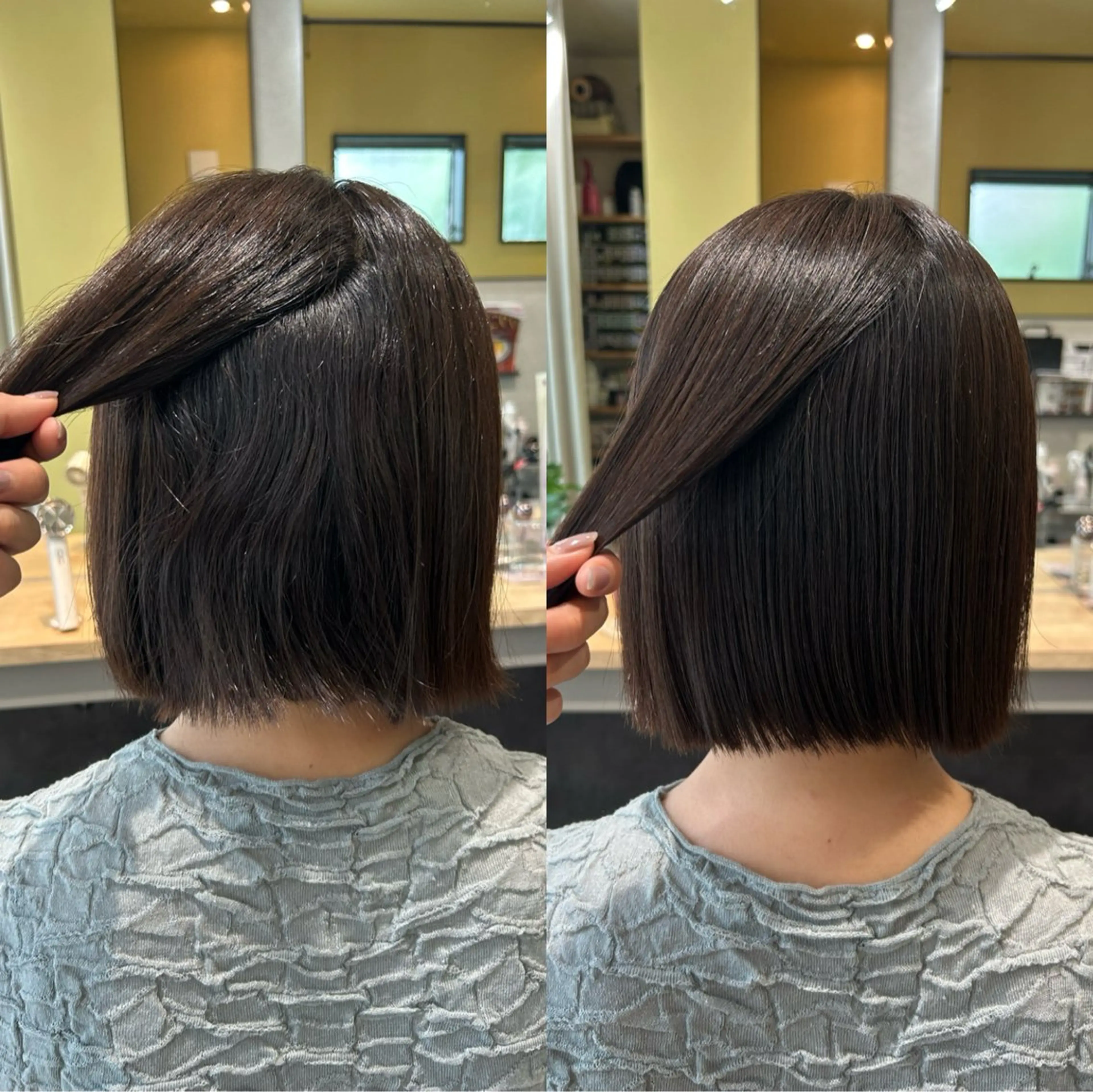 ショート パーマ ストレートパーマ カット 縮毛矯正 トリートメント hub hair レイヤー/透明感のヘアスタイル