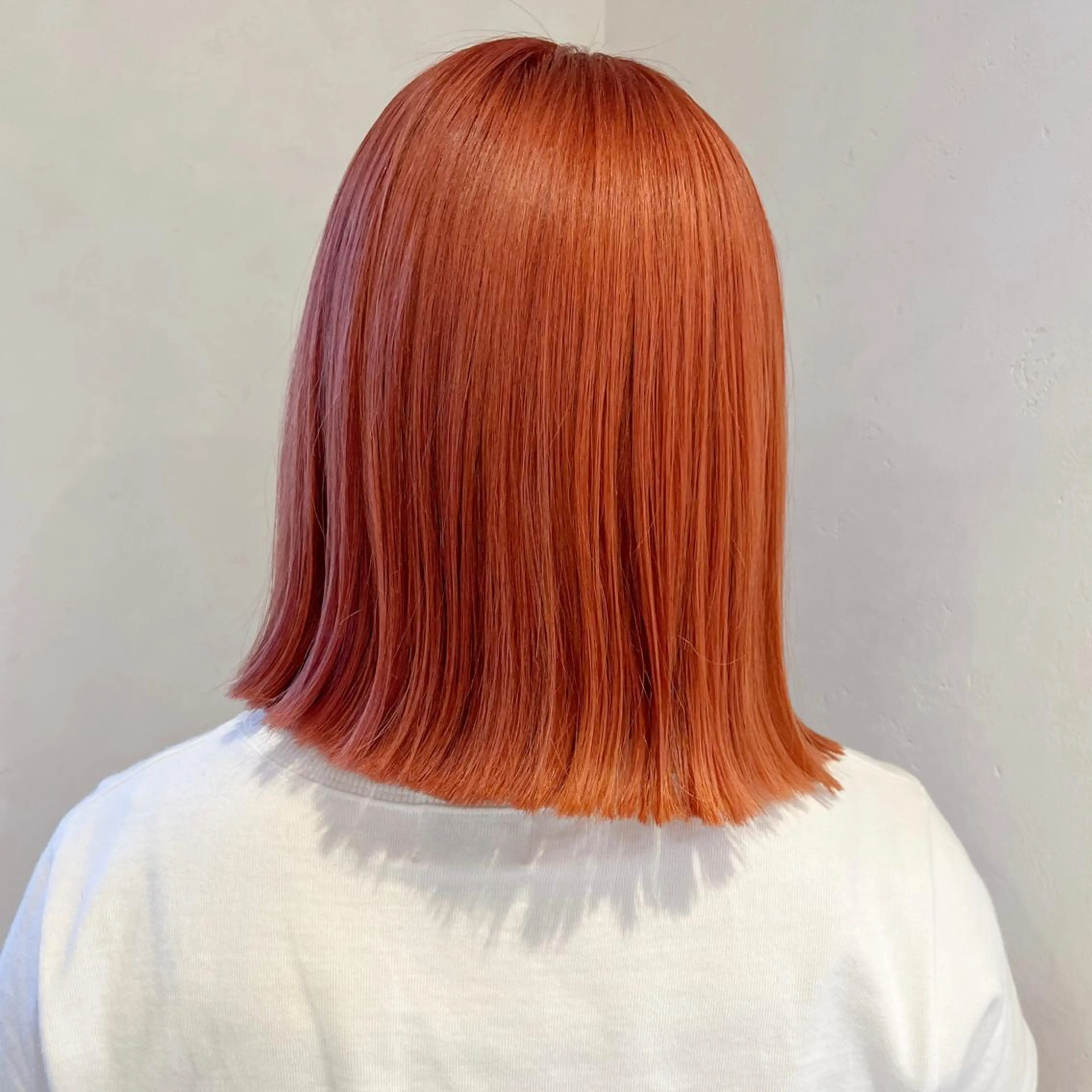 ミディアム カラー ブリーチ ケアブリーチ オレンジ irwi/イルウィ所属・miku🎀門前仲町 ブリーチ・レイヤーのヘアスタイル