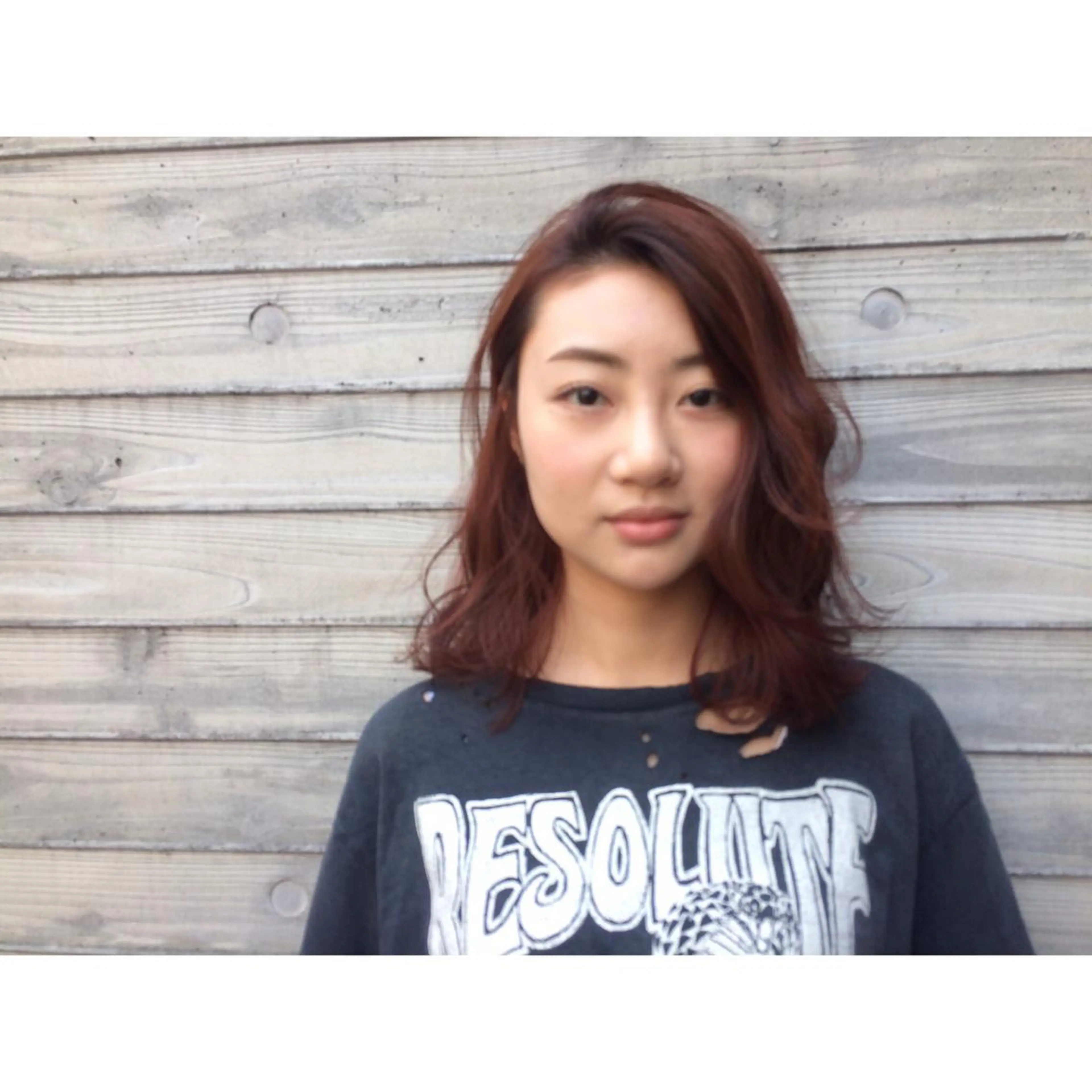 セミロング カラー パーマ 藤井 菜緒のヘアスタイル