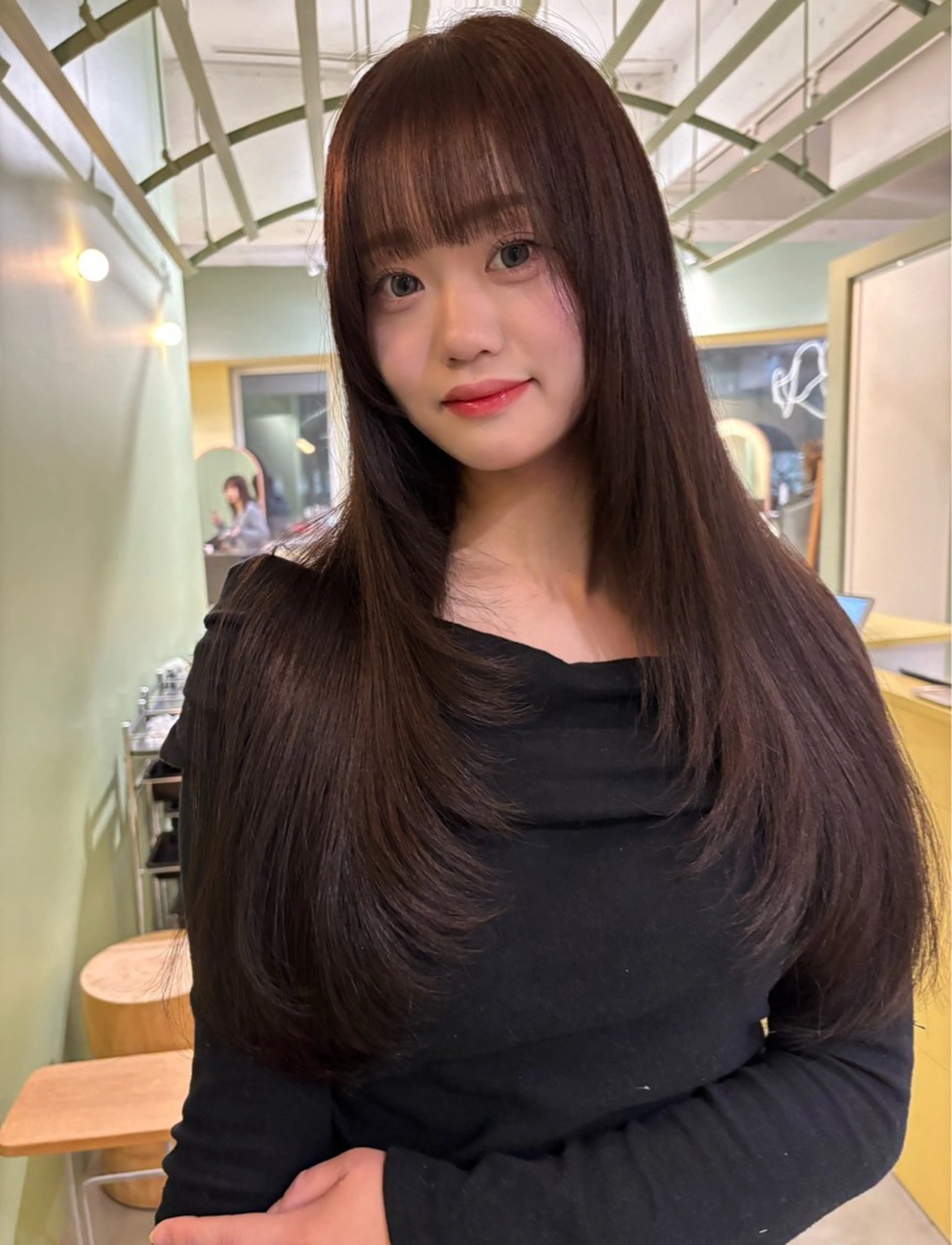 ロング カット ヘアカラー トリートメント レイヤー/透明感 カラー/nanokaのヘアスタイル