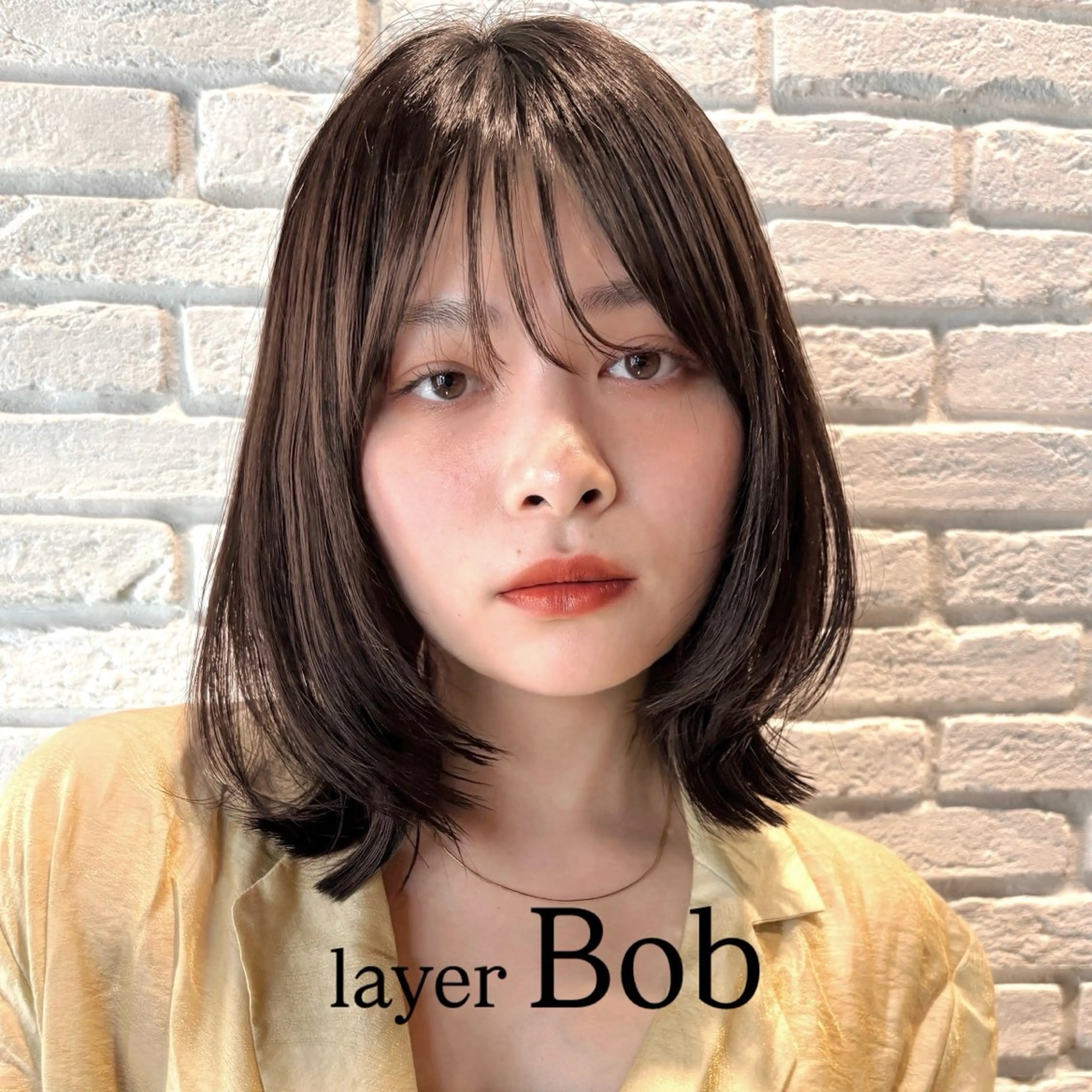 ミディアム カラー ヘアアレンジ ボブレイヤー ベージュカラー 透明感カラー ボブ レイヤーカット 🌱ボブ/レイヤー/ ベージュ/あやみ✨のヘアスタイル