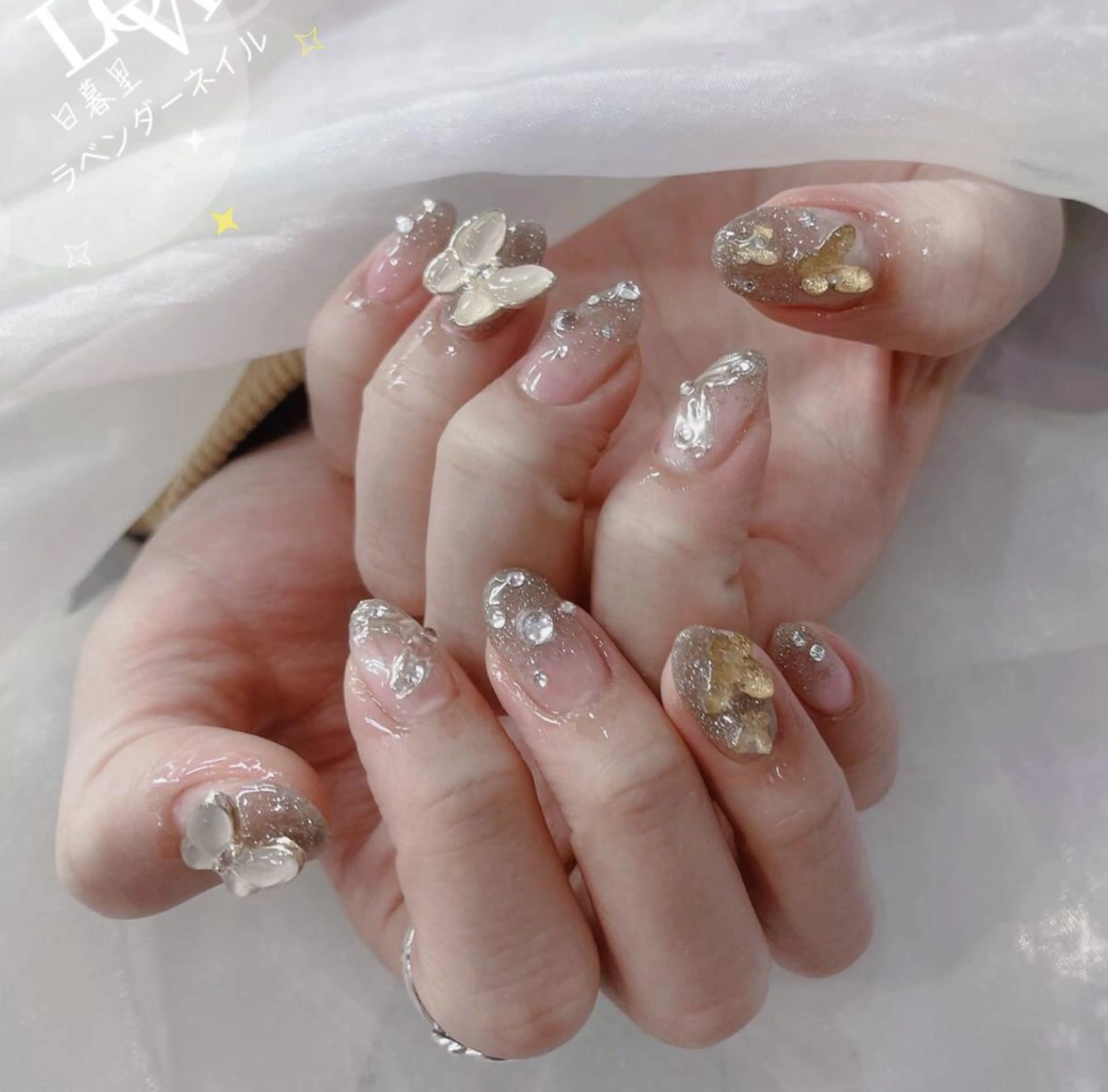 ネイル ラベンダー💖日暮里 ルル💖ネイルのネイルデザイン