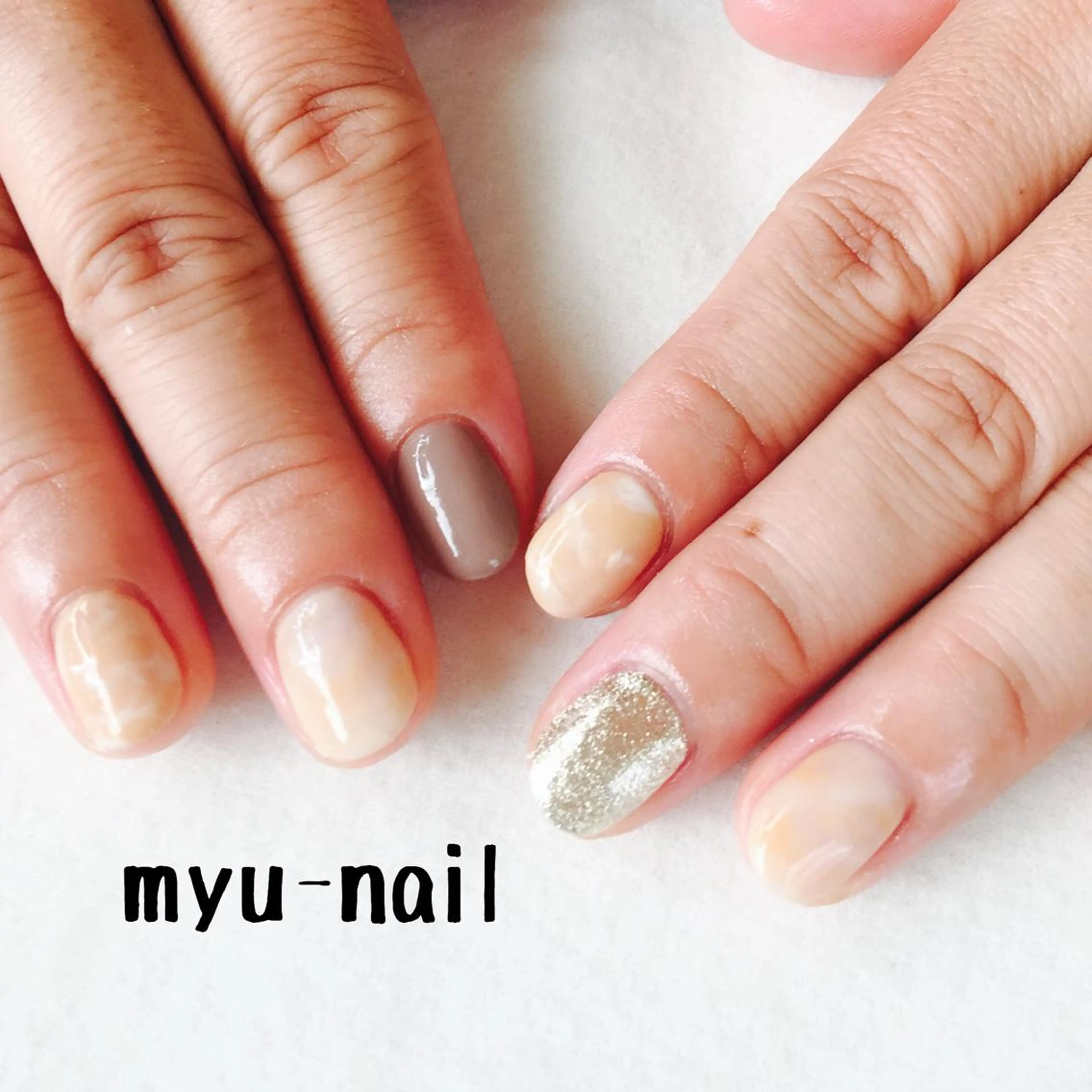ネイル 大理石ネイル(マーブル) ホームサロン myu-nailのネイルデザイン