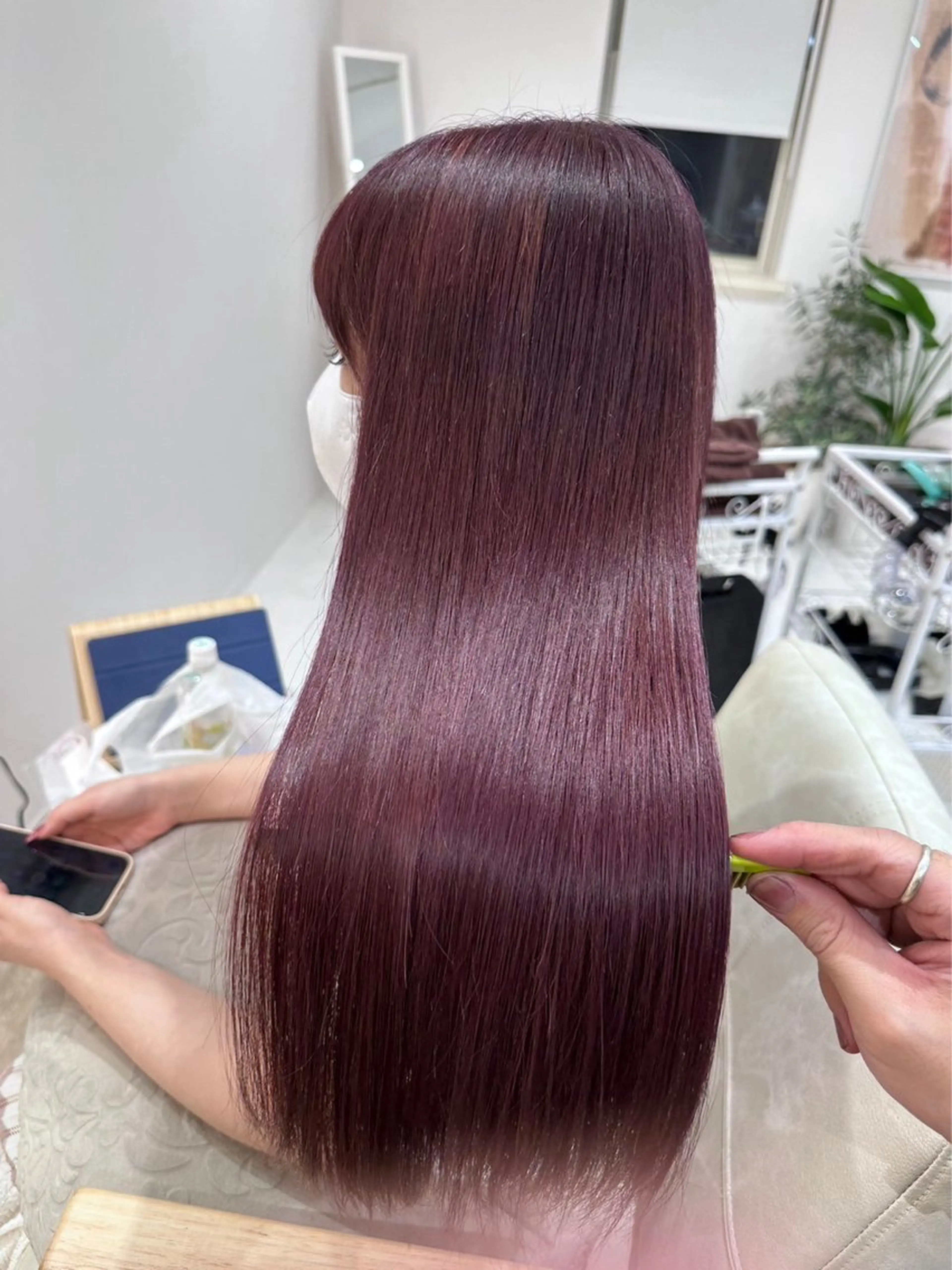 ロング 山崎結菜 🫧透明感カラーのヘアスタイル