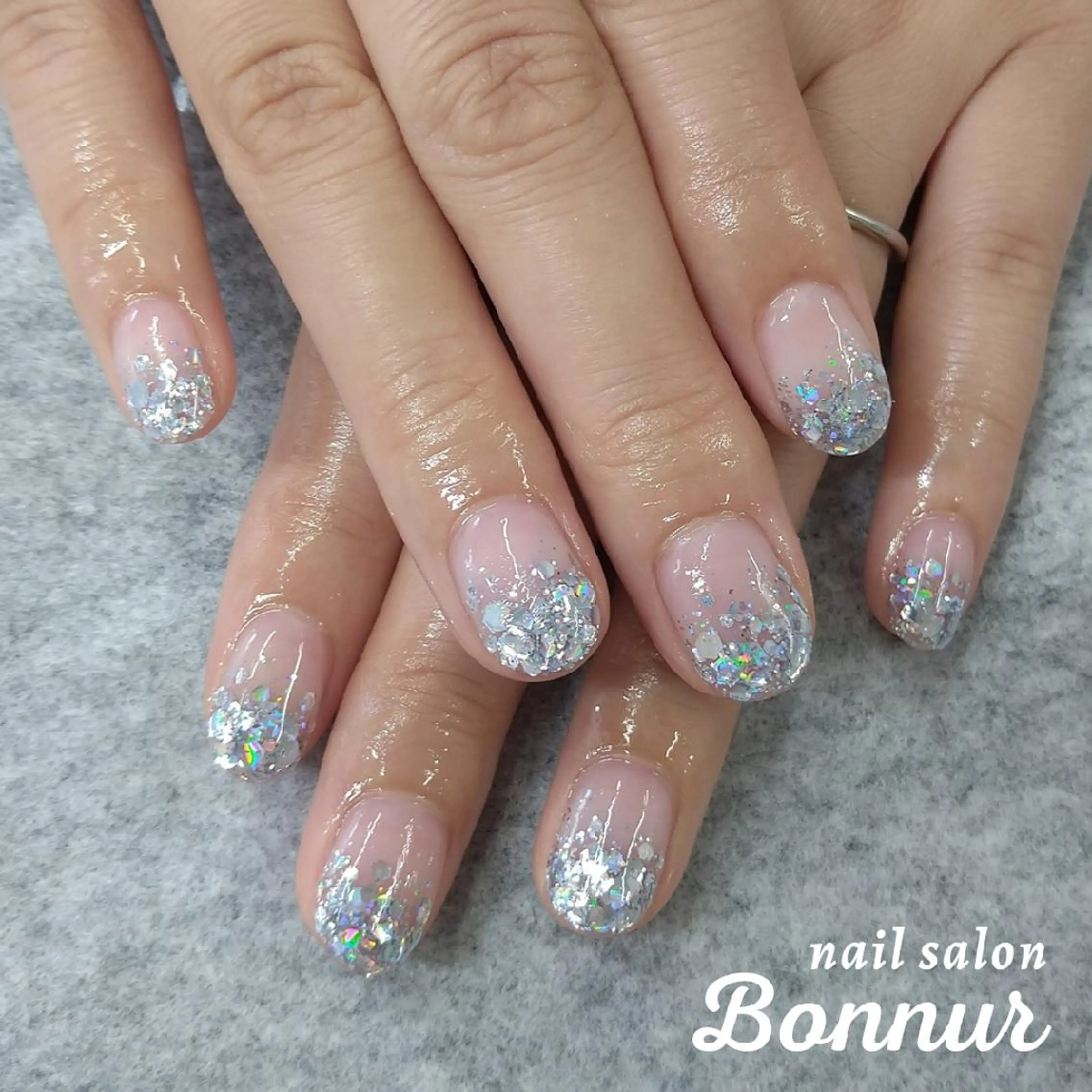 ネイル グラデーション ラメ(グリッター) ラメグラデーション BBnail ogataのネイルデザイン