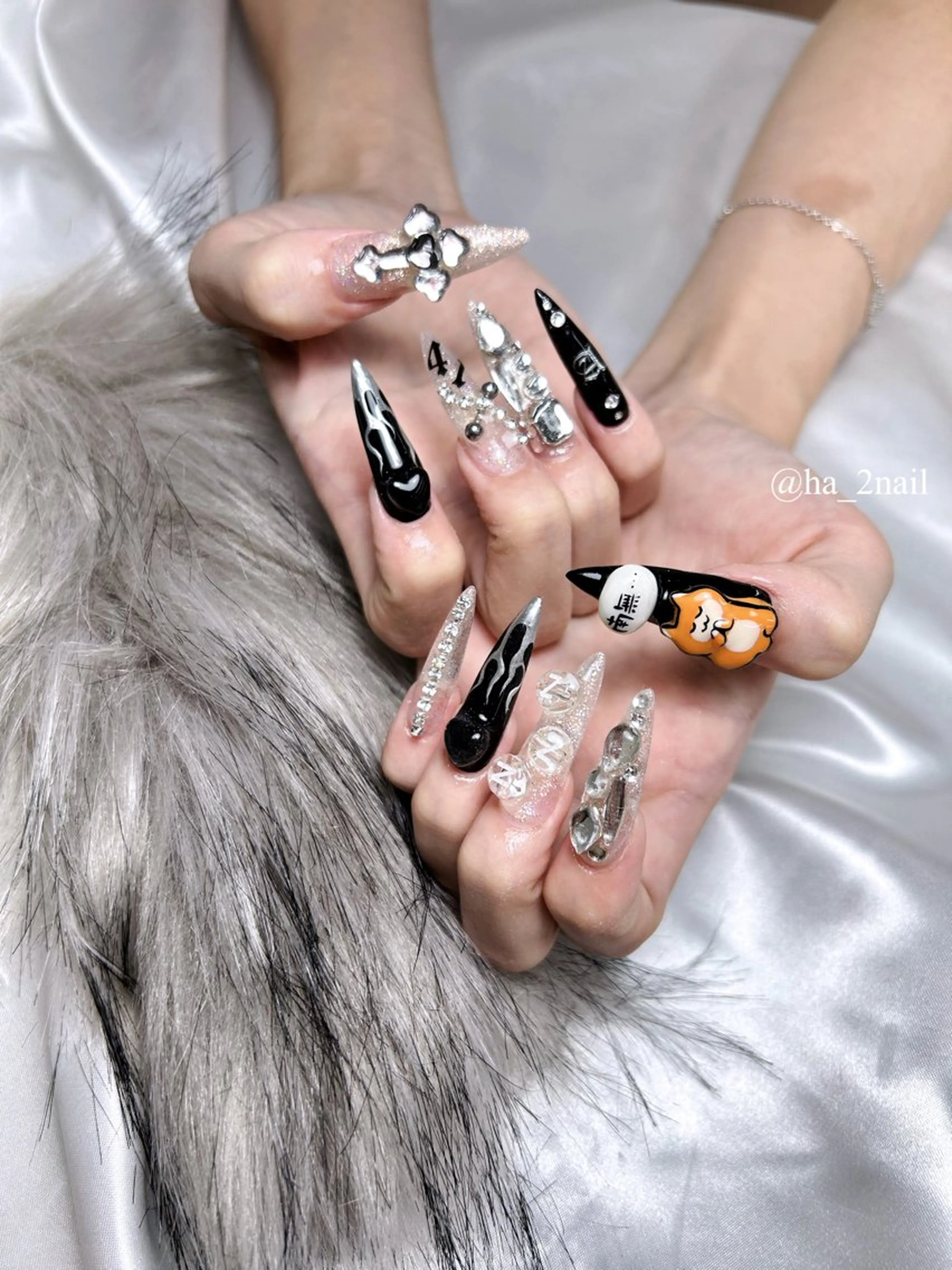 ネイル クリアネイル NAIL and EYELASH ALPHA.所属・ALPHA. 姫繇のネイルデザイン