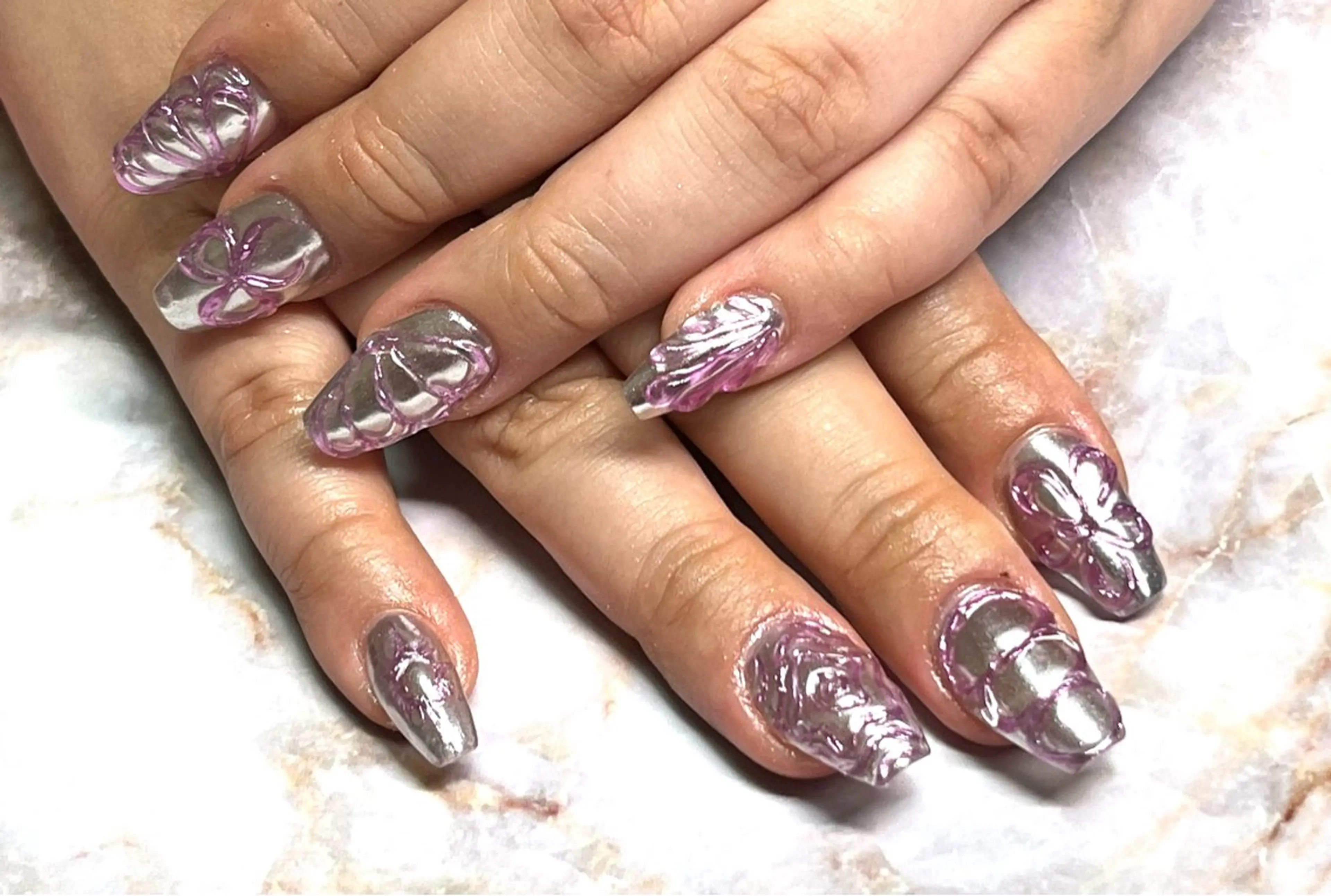 長さ出し込スカルプチュア持ち込みok（ジェル塗布or色混ぜる方、長さを長くする方は別途時間が一時間半プラス）の写真