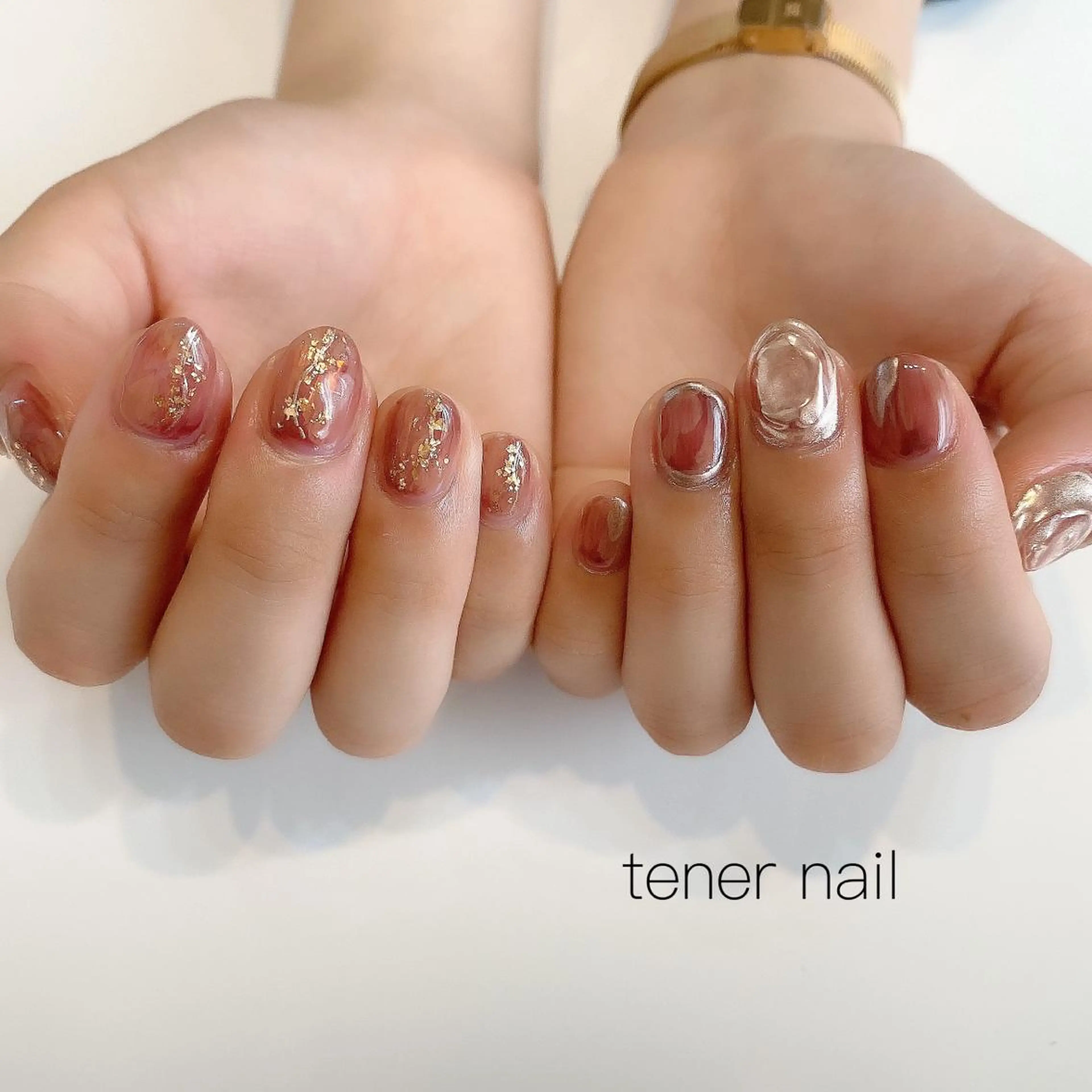 ネイル ミラーネイル ニュアンスネイル tener  nail  テネルネイル所属・テネルネイル tener nailのネイルデザイン