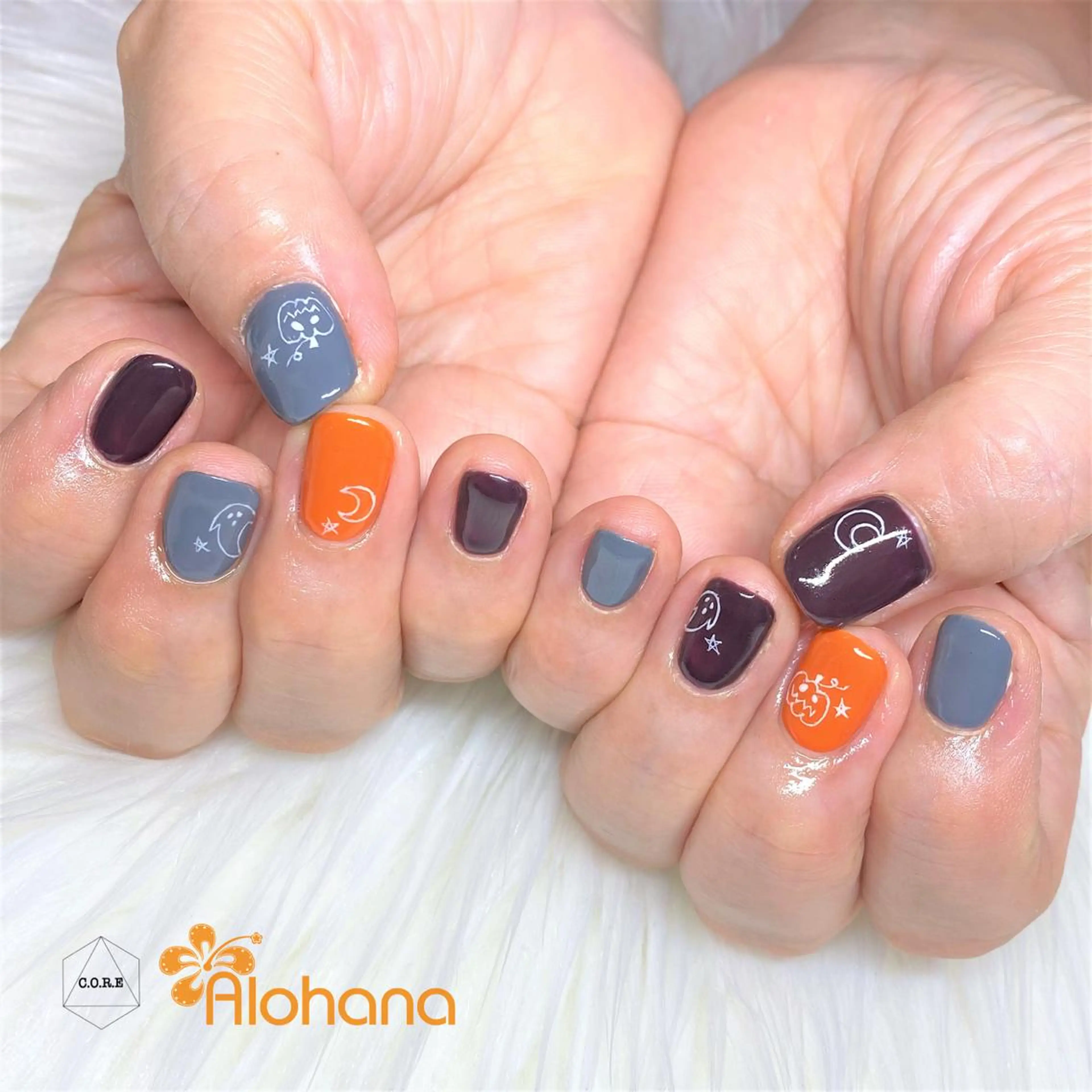 ネイル ハロウィン ハンドネイル Alohana所属・Alohana Minaのネイルデザイン