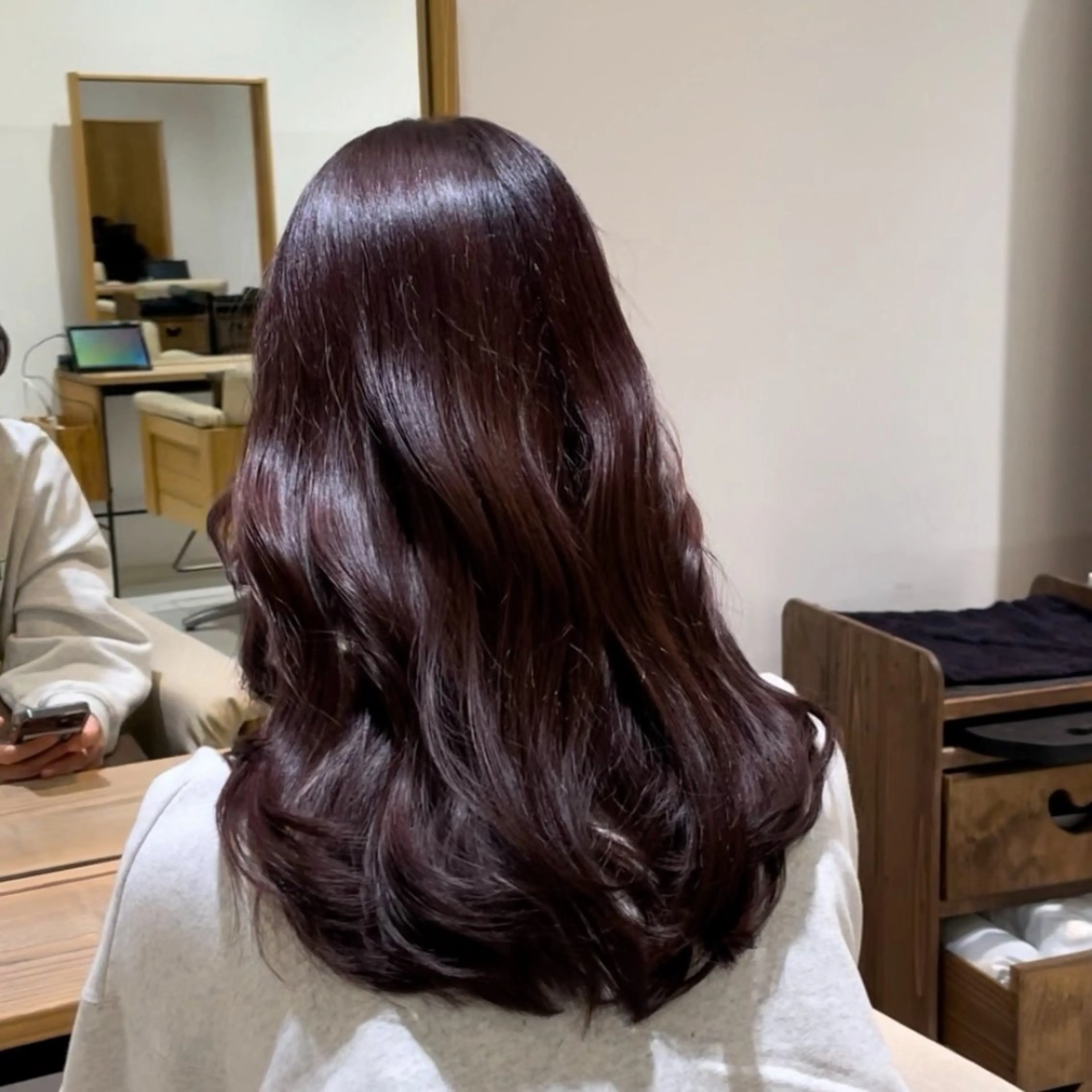 カラー ボルドーカラー 髙橋裕哉/新宿/ メンズパーマ&カットのヘアスタイル