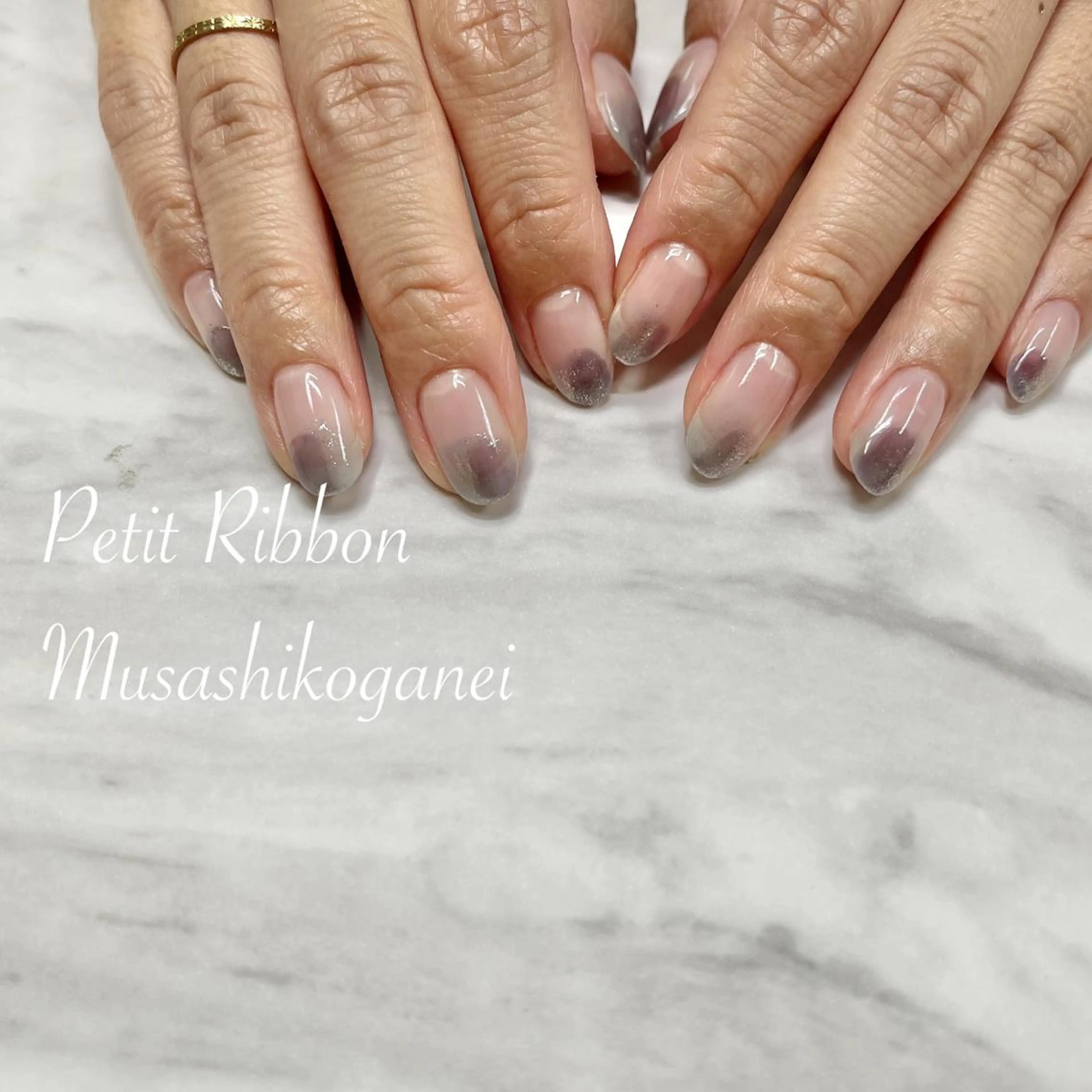 ネイル ハンドネイル ネイルPetit Ribbonのネイルデザイン